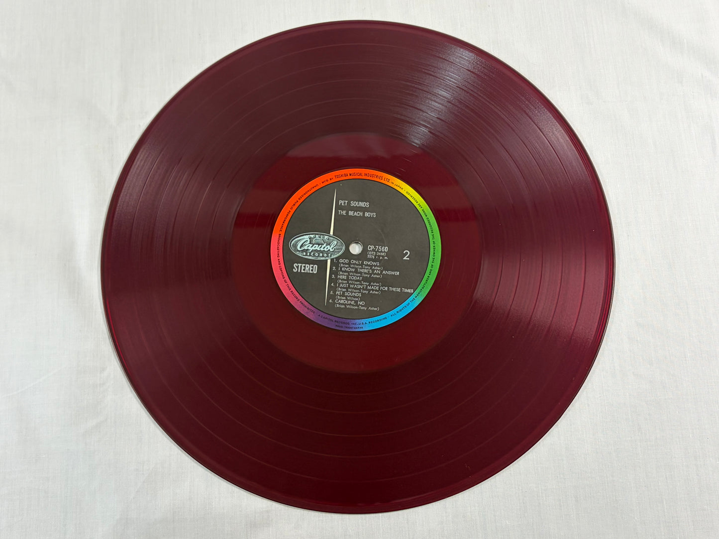 The Beach Boys Pet Sounds Japan Red Vinyl LP 1966 Capitol Records Toshiba Ever Clean 1st Press