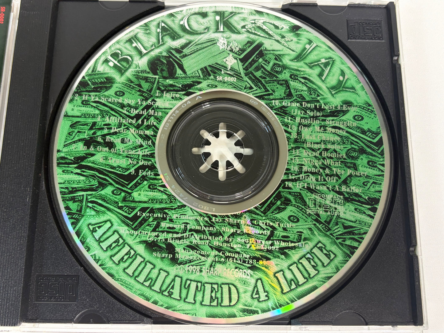 Black & Jay Affiliated 4 Life If Ya Scared Say Ya Scared CD 1998 Sharp Records OG Press Gangsta Rap