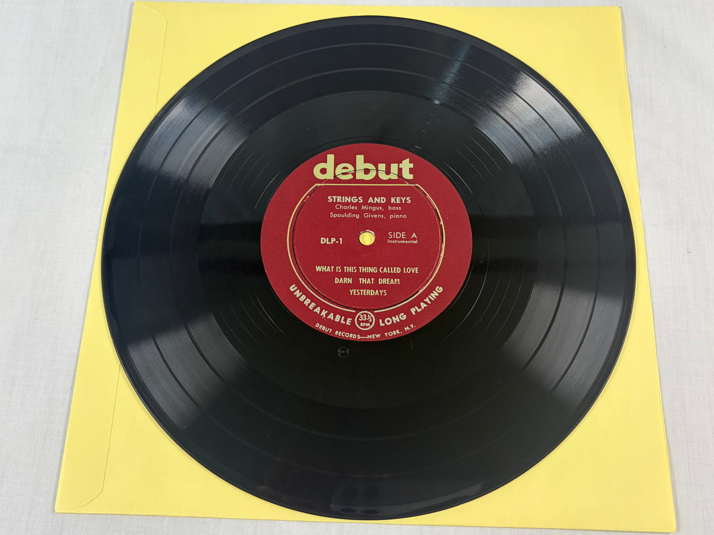 Charles Mingus Strings And Keys 1953 US Debut 10 Inch LP Vinyl DLP-1 Debut Records Jazz