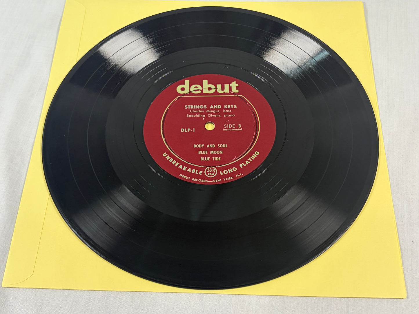 Charles Mingus Strings And Keys 1953 US Debut 10 Inch LP Vinyl DLP-1 Debut Records Jazz
