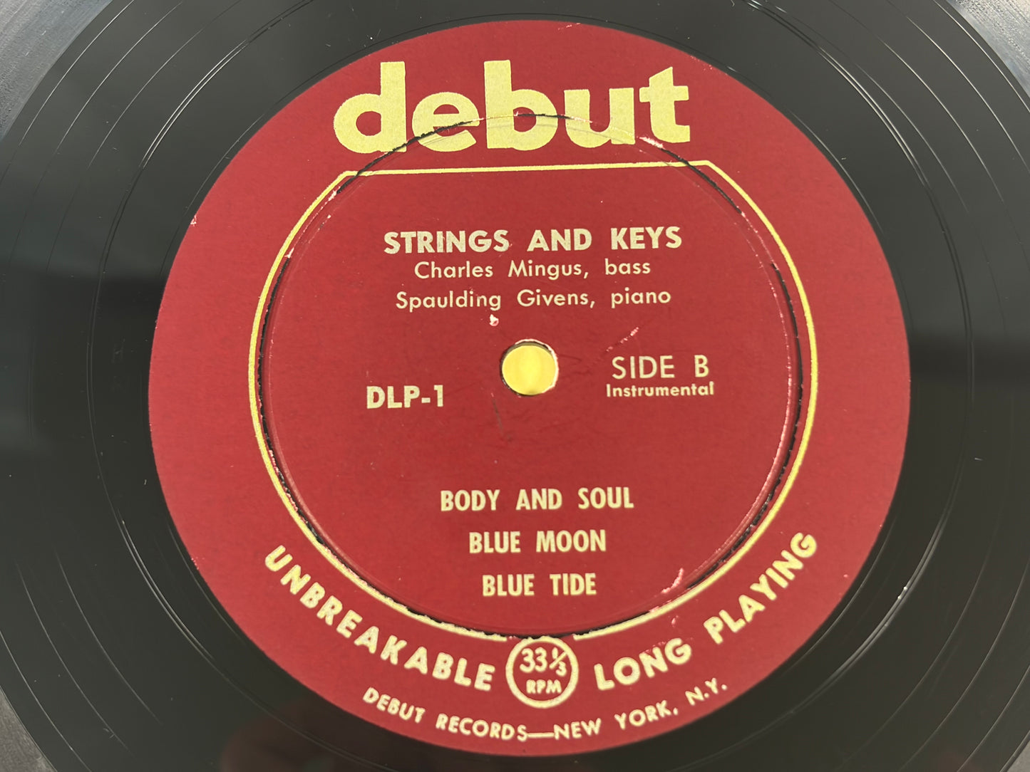 Charles Mingus Strings And Keys 1953 US Debut 10 Inch LP Vinyl DLP-1 Debut Records Jazz
