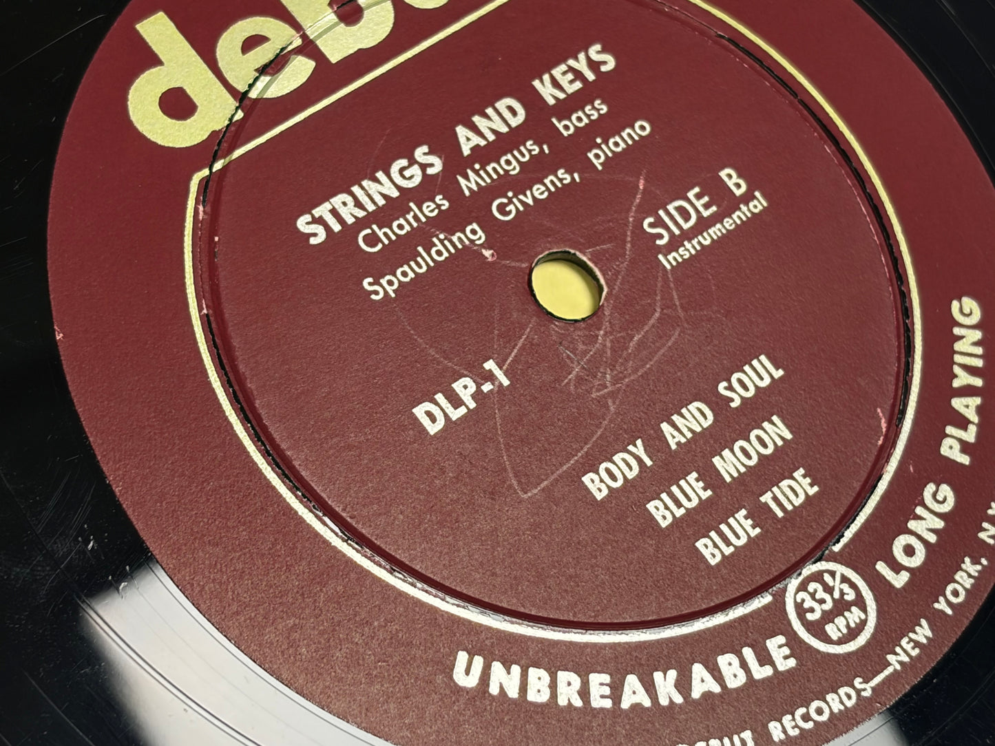 Charles Mingus Strings And Keys 1953 US Debut 10 Inch LP Vinyl DLP-1 Debut Records Jazz