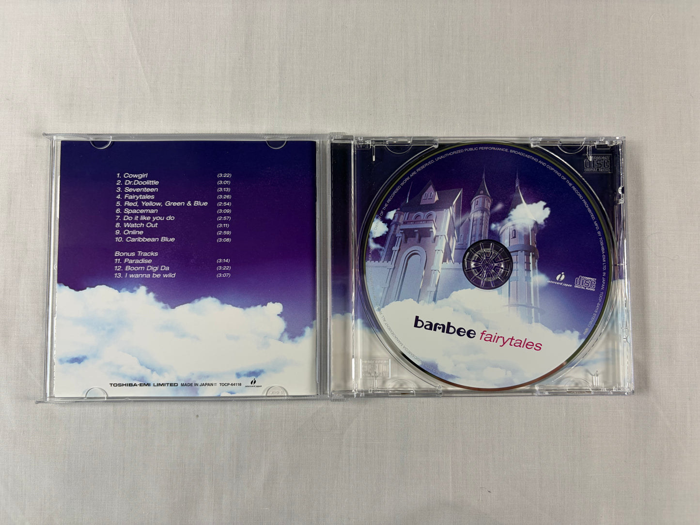 Bambee Fairytales Japan CD Album 2001 TOCP-64118 Dancemania Toshiba EMI w/ OBI Bonus Track
