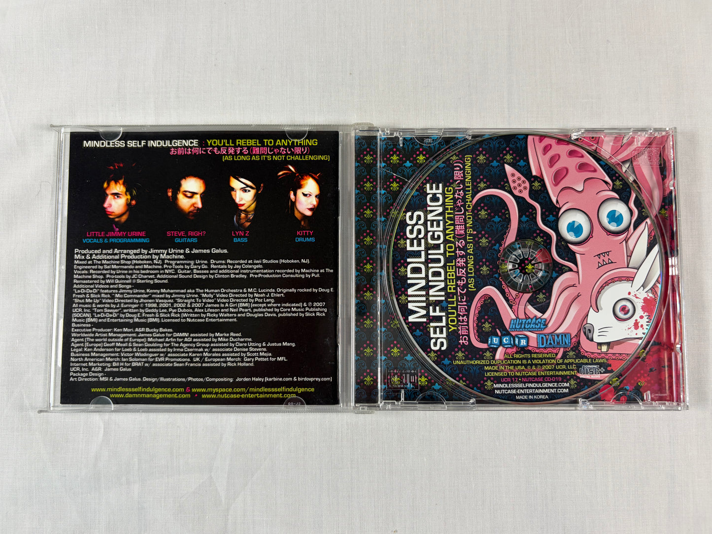 Mindless Self Indulgence You'll Rebel To Anything Japan CD w/ OBI 2007 Bonus Track Enhanced