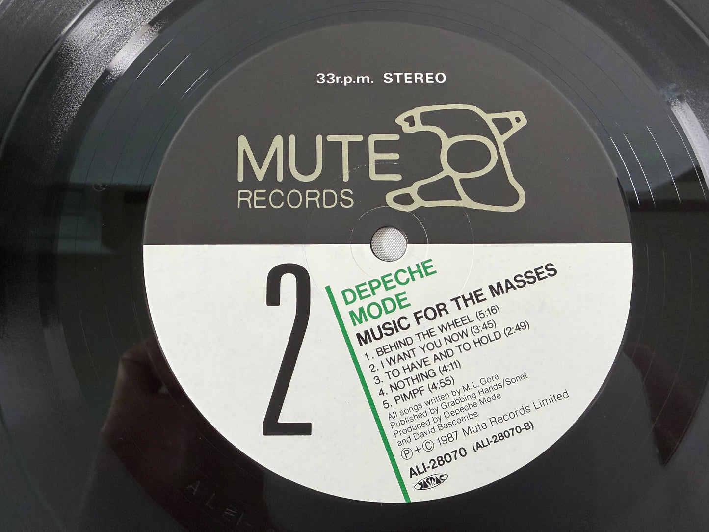Depeche Mode Music For The Masses LP Vinyl Record 1987 Japan Press ALI-28070 w/ OBI & Insert