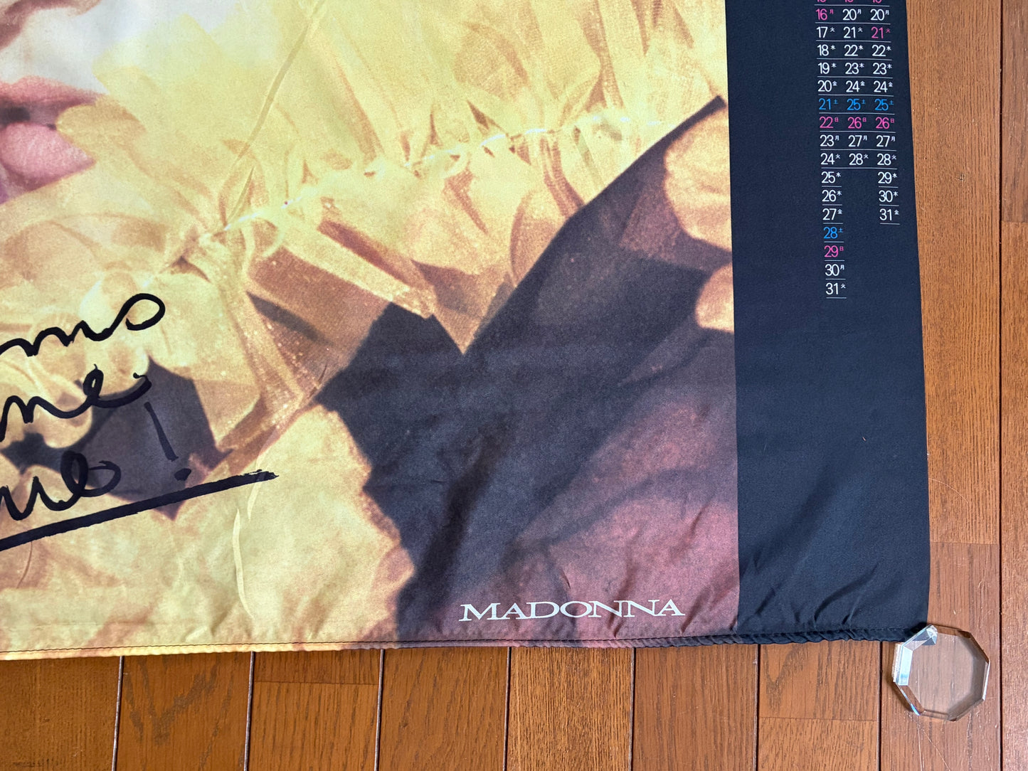 Madonna Mitsubishi Hi-Fi Video Calendar Tapestry Banner Poster 1988 1989 Japan Promotional Vintage