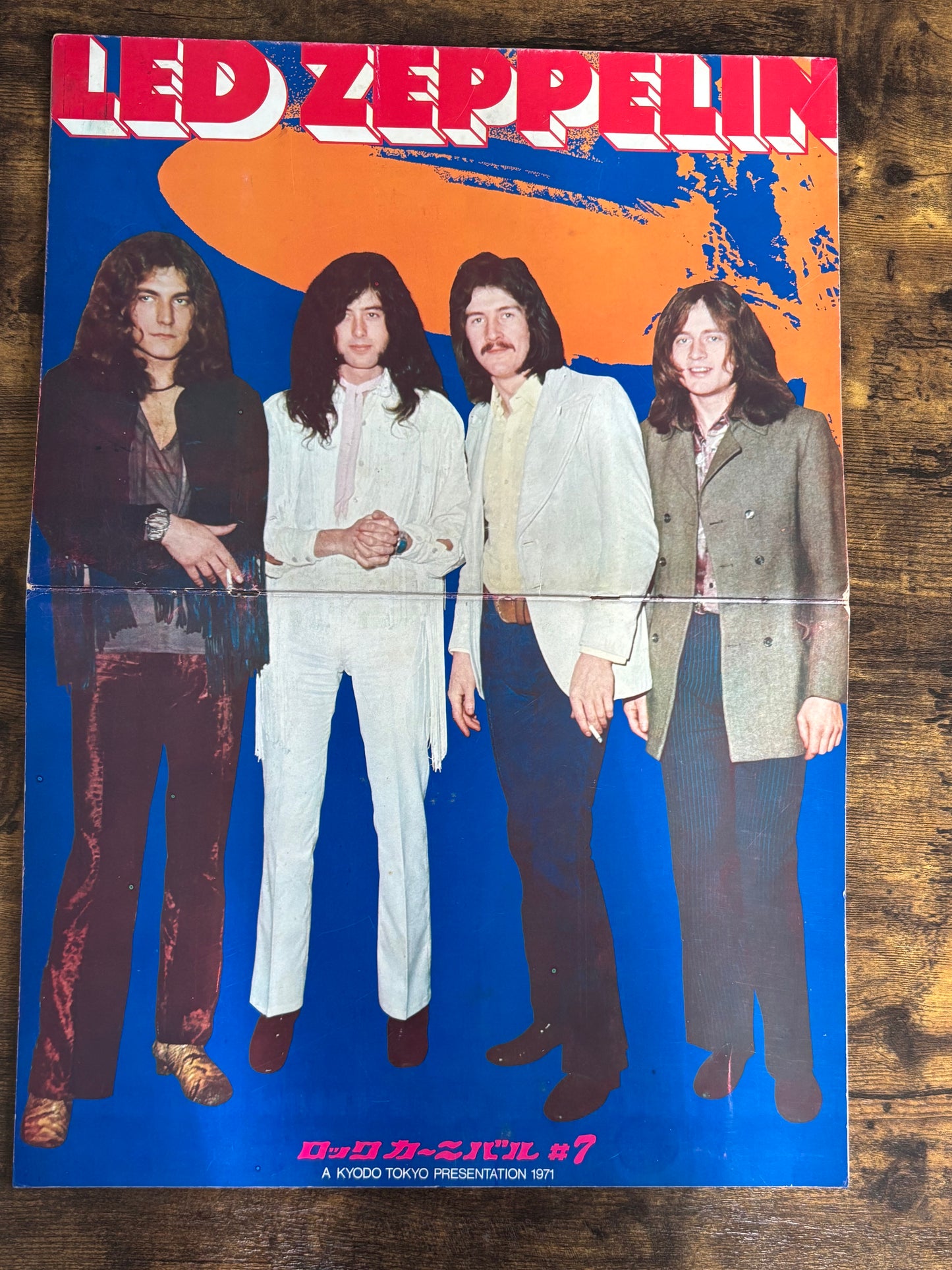 Led Zeppelin Japan Tour Program Book 1971 Kyodo Rock Carnival Vintage Booklet Concert Pamphlet