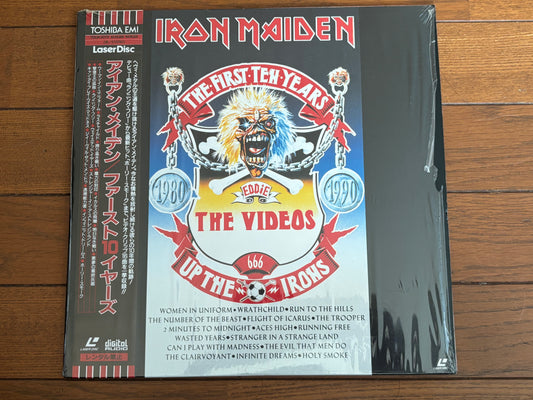 Iron Maiden The First Ten Years Japan LaserDisc LD w/ OBI 1990 Heavy Metal Videos