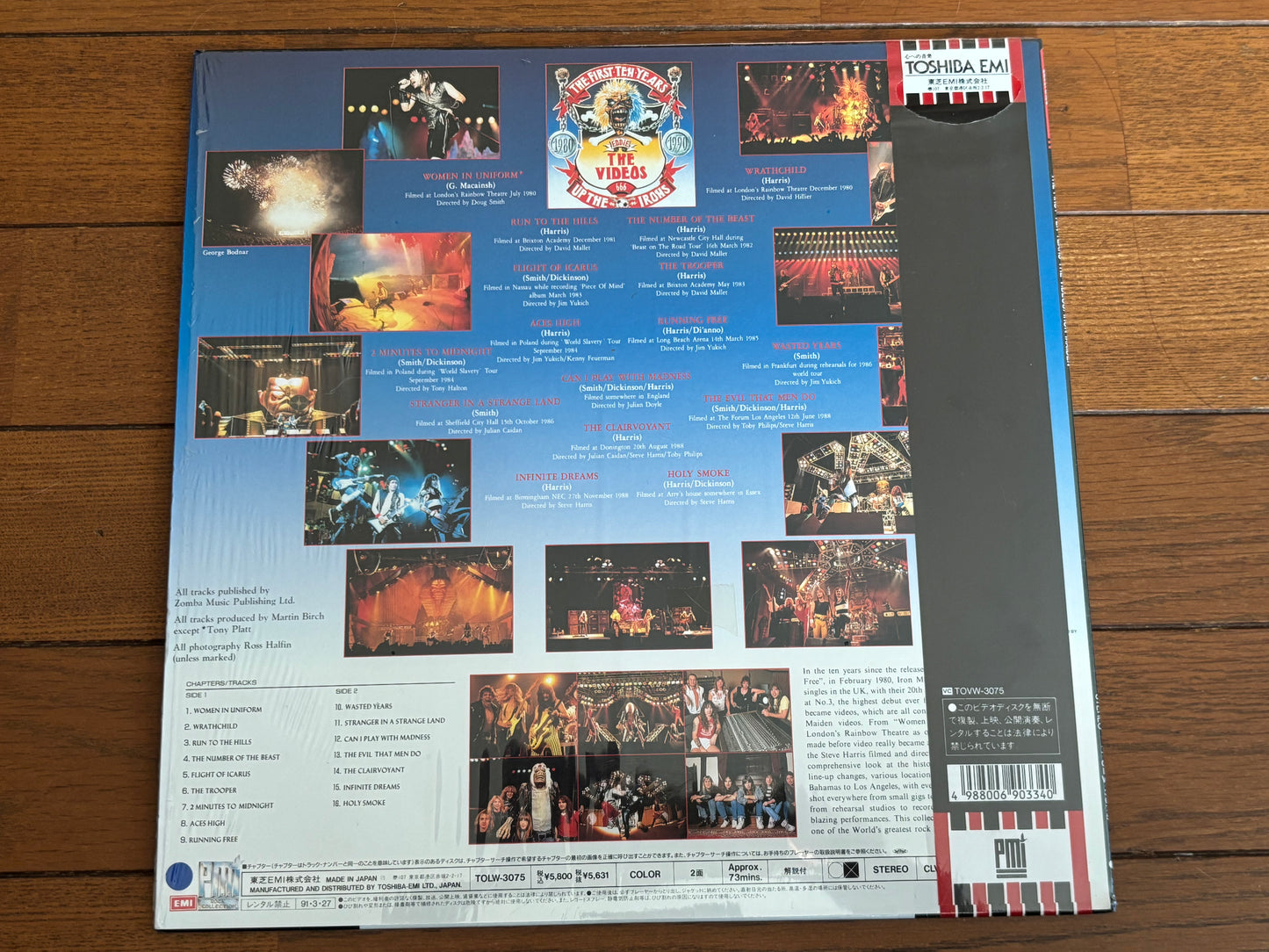 Iron Maiden The First Ten Years Japan LaserDisc LD w/ OBI 1990 Heavy Metal Videos