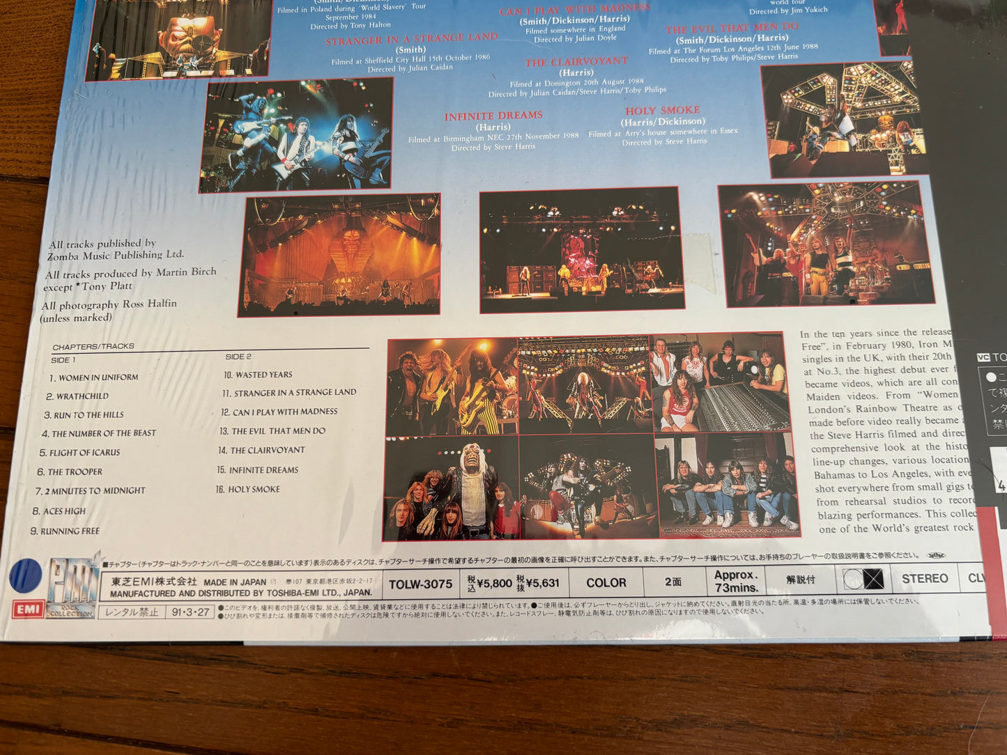 Iron Maiden The First Ten Years Japan LaserDisc LD w/ OBI 1990 Heavy Metal Videos