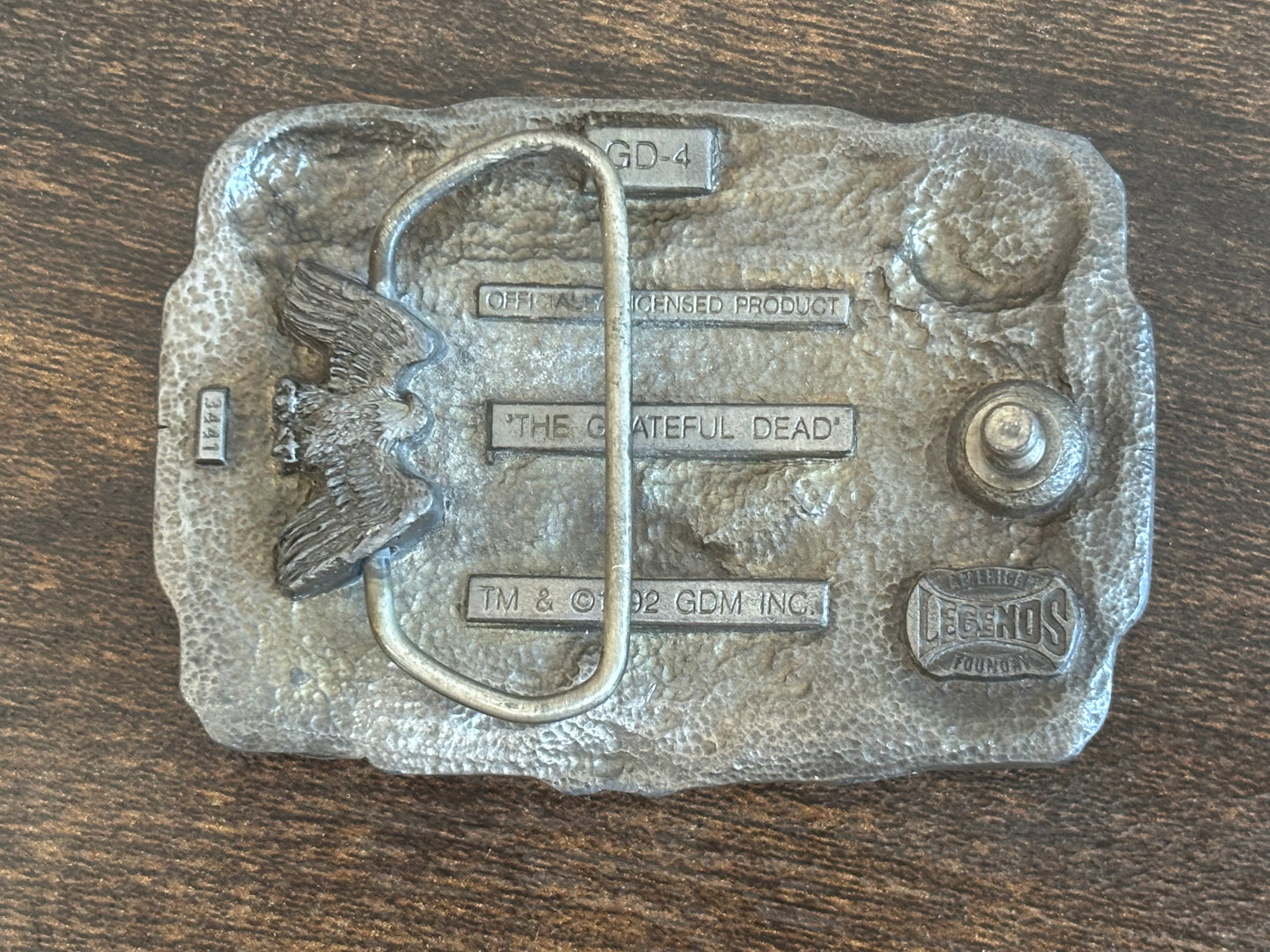 Grateful Dead Belt Buckle Officially Licensed Product 1992 GDM GD-4