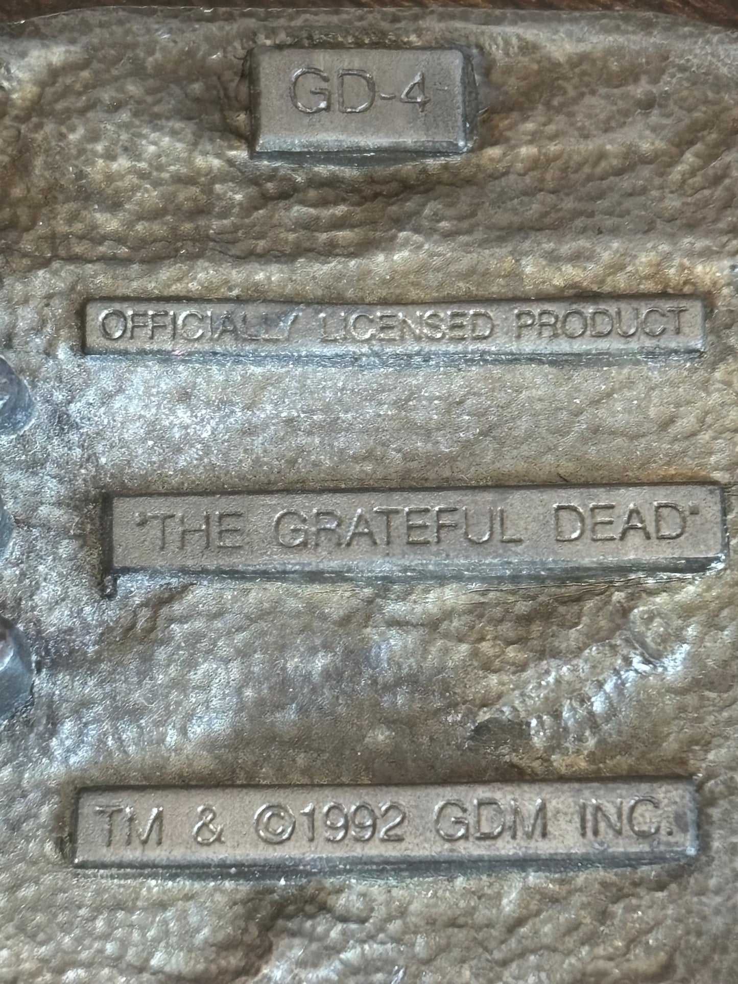 Grateful Dead Belt Buckle Officially Licensed Product 1992 GDM GD-4