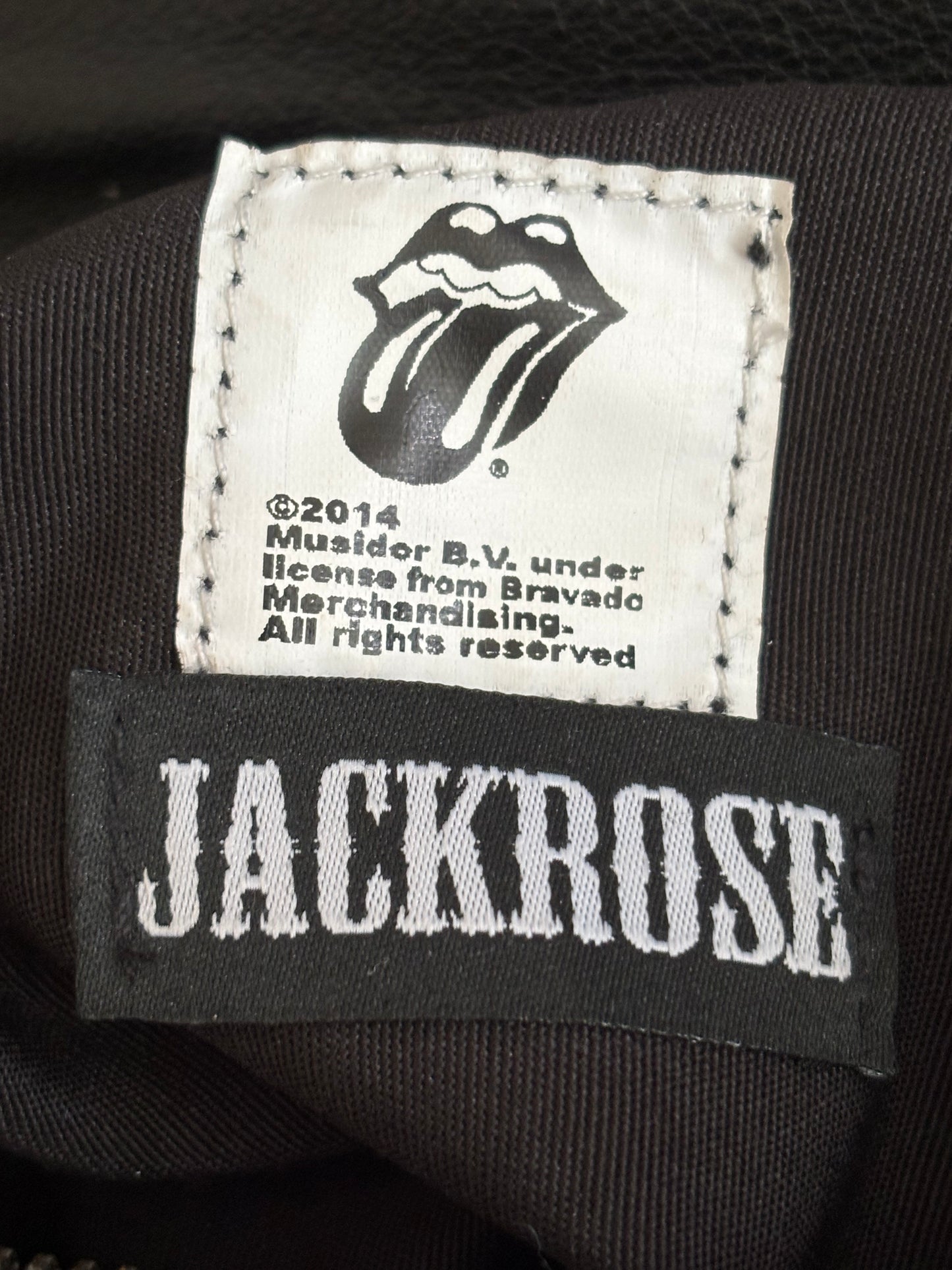 The Rolling Stones JACKROSE VINTAGE Leather Tote Bag Black Japan Limited Edition Logo