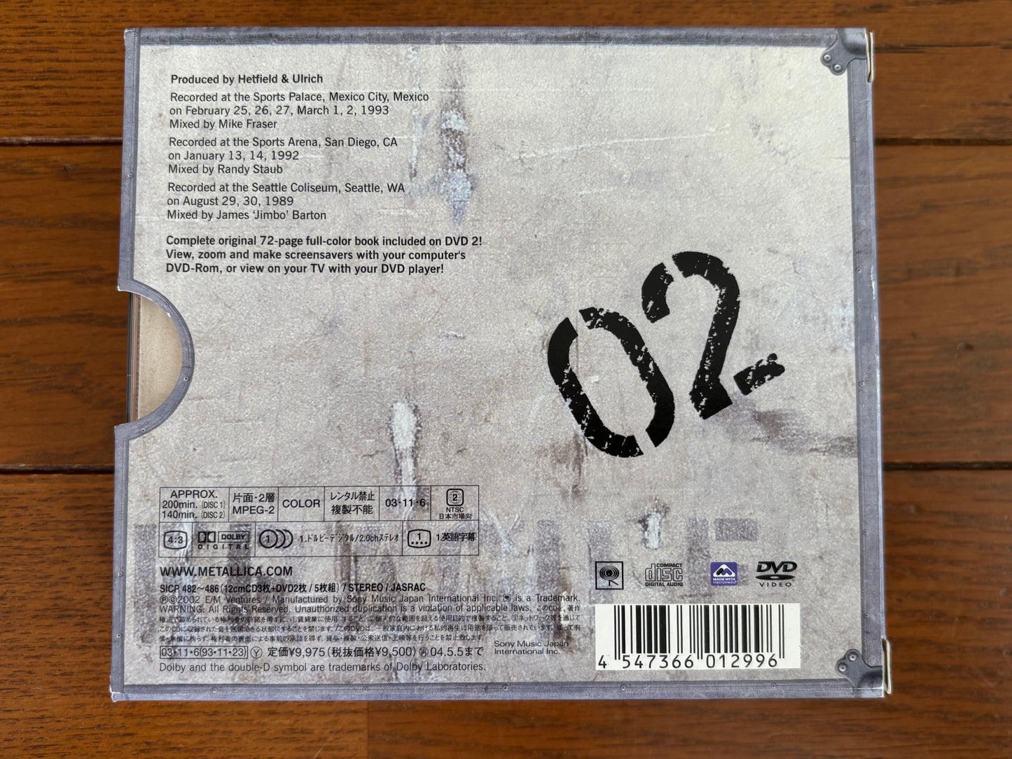 Metallica Live Shit: Binge & Purge 3 CD + 2 DVD Box Set SICP-482/6 Japan Limited Edition w/ Sticker