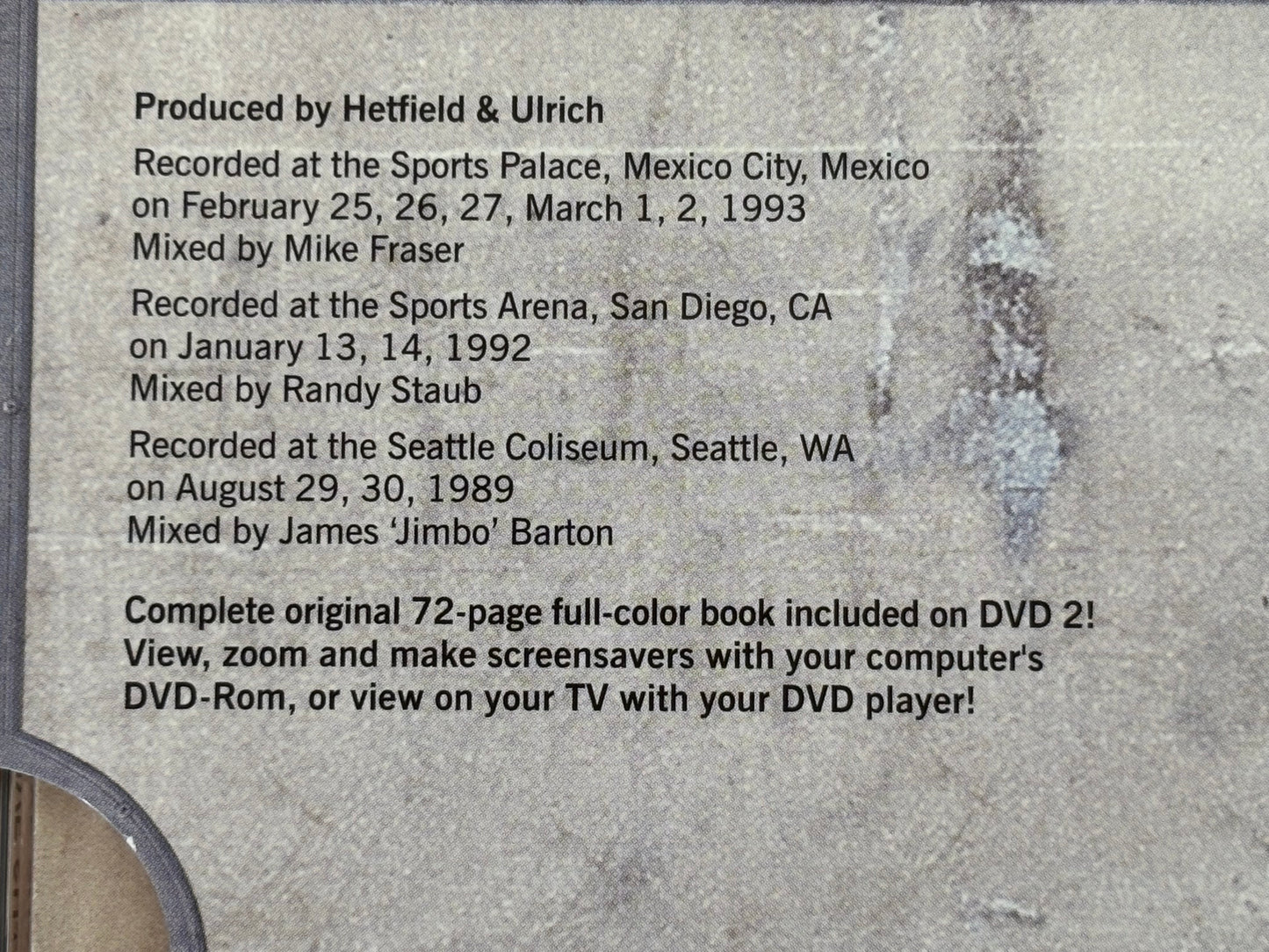 Metallica Live Shit: Binge & Purge 3 CD + 2 DVD Box Set SICP-482/6 Japan Limited Edition w/ Sticker