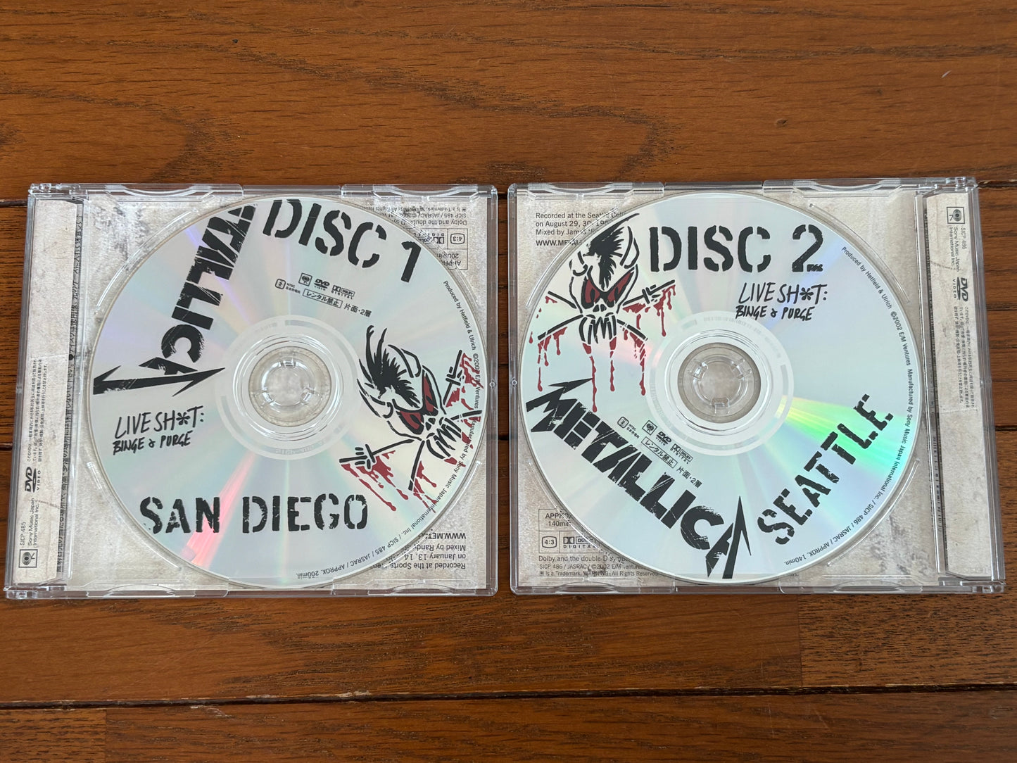 Metallica Live Shit: Binge & Purge 3 CD + 2 DVD Box Set SICP-482/6 Japan Limited Edition w/ Sticker