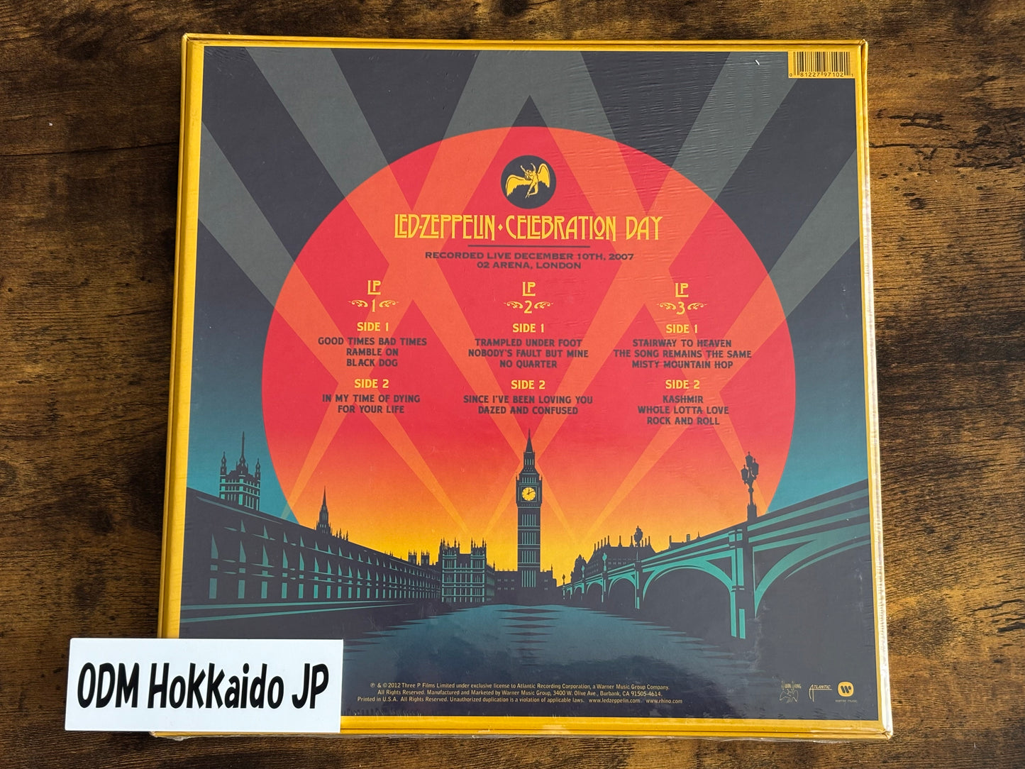 Led Zeppelin Celebration Day 3 Vinyl Records 180g LP Box Set 532632-R1 US 2013 Warner Music