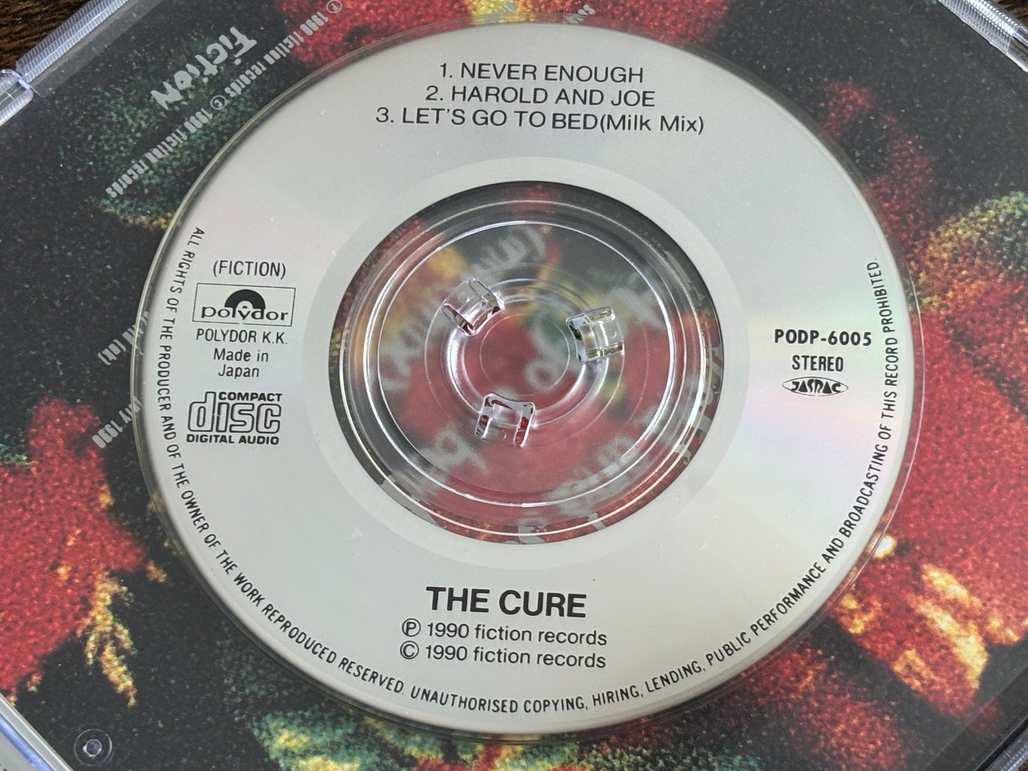 The Cure Never Enough 1990 Japan 3 Inch 8cm CD Single PODP-6005 w/ OBI Polydor