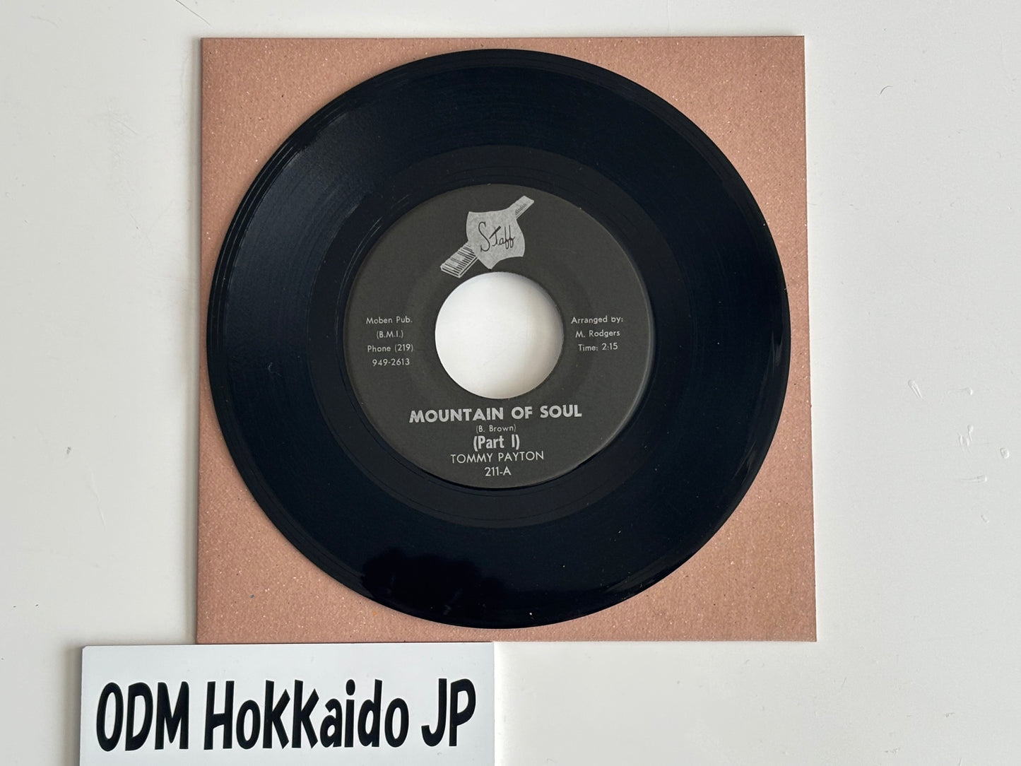 Tommy Payton Mountain Of Soul Part I II 7inch Staff 211 US Original Deep Soul