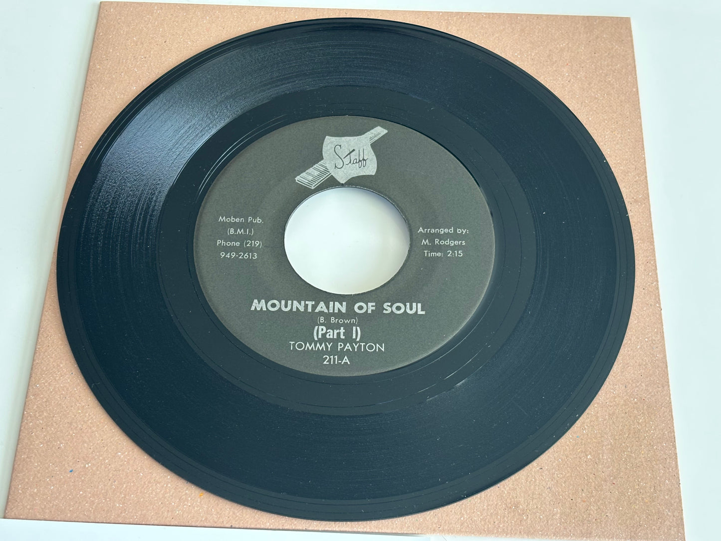 Tommy Payton Mountain Of Soul Part I II 7inch Staff 211 US Original Deep Soul