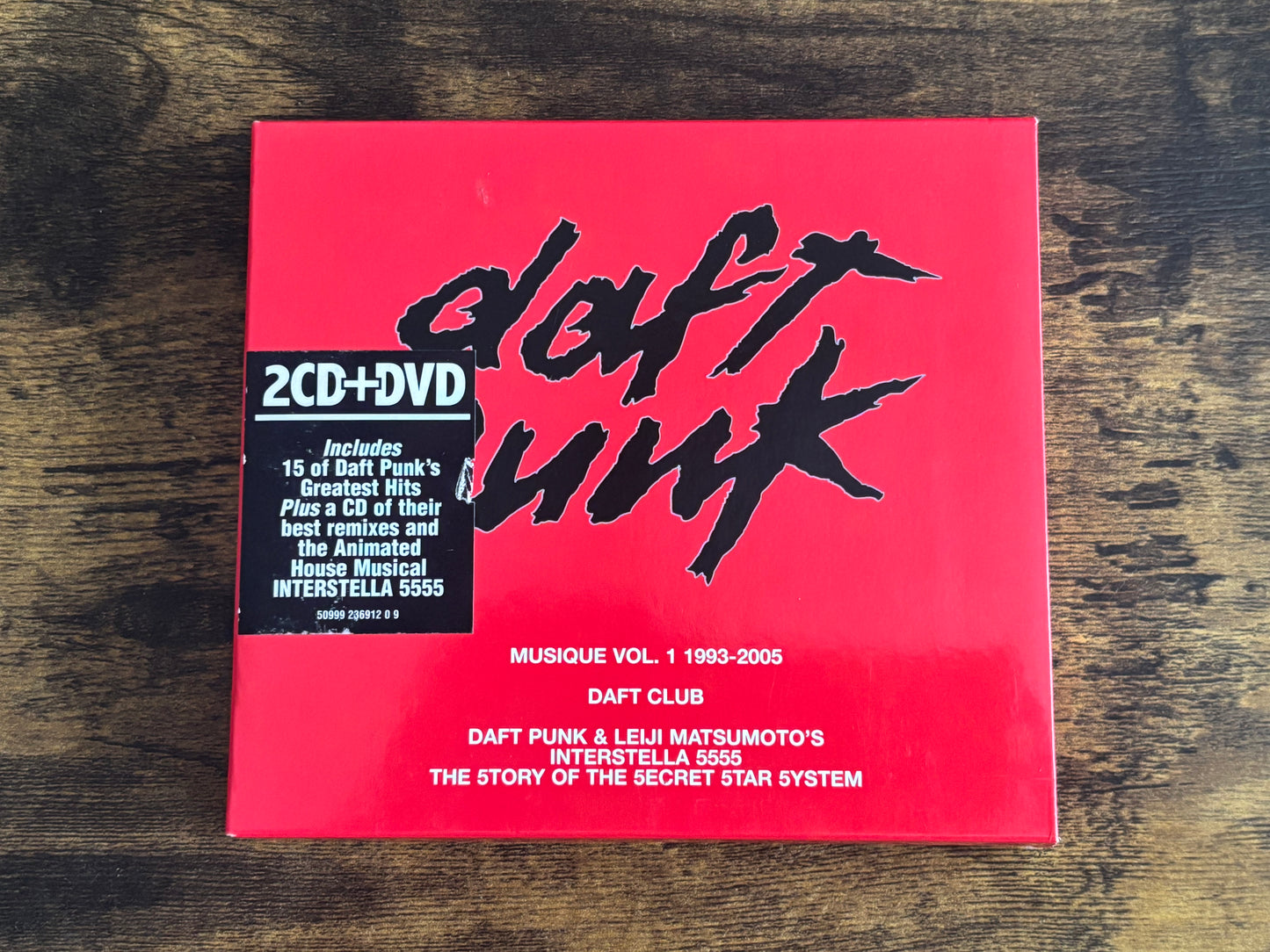 Daft Punk Musique Vol.1 1993–2005 2CD+DVD Set Interstella 5555 Leiji Matsumoto Limited Edition Box Set