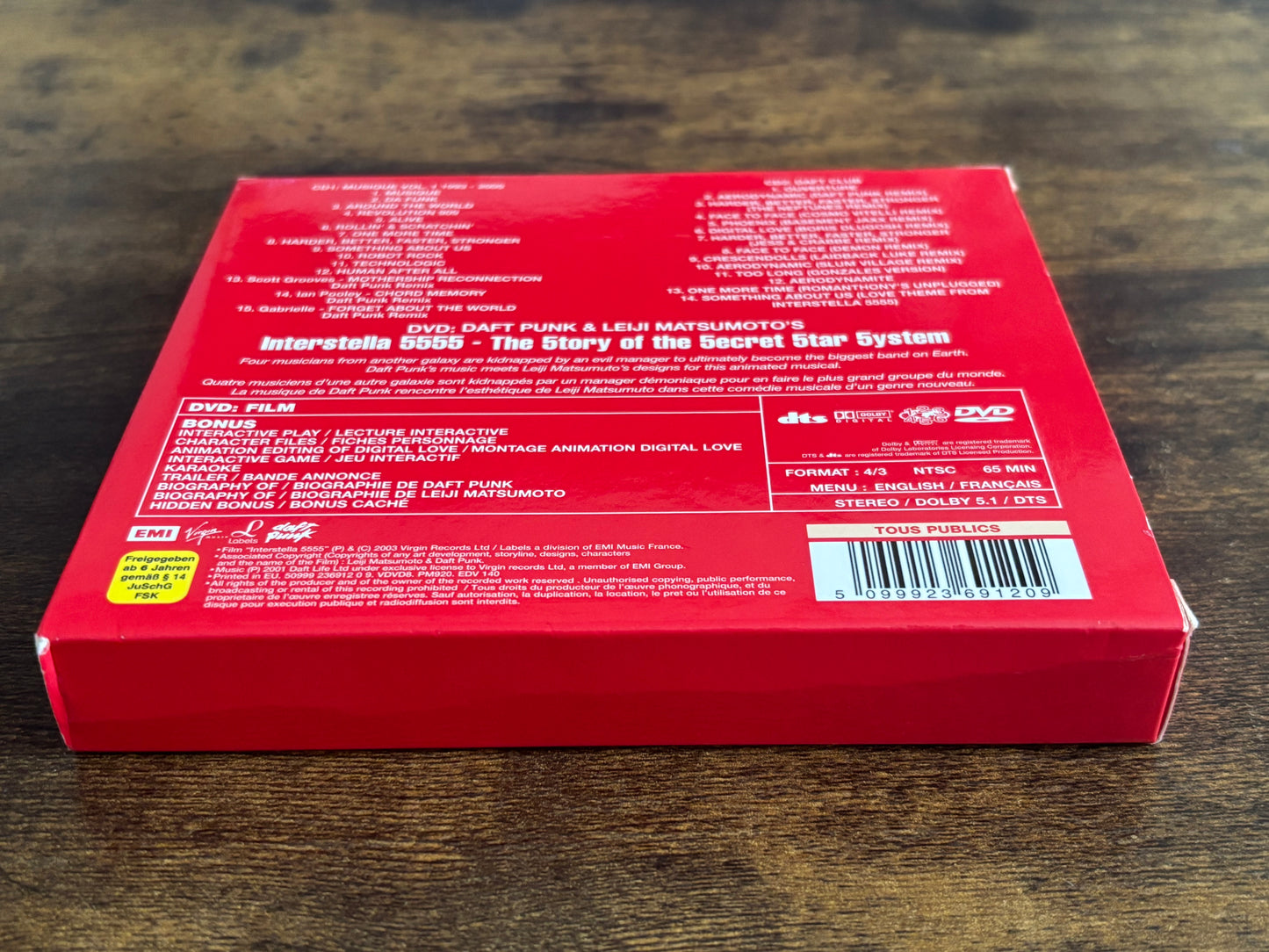 Daft Punk Musique Vol.1 1993–2005 2CD+DVD Set Interstella 5555 Leiji Matsumoto Limited Edition Box Set