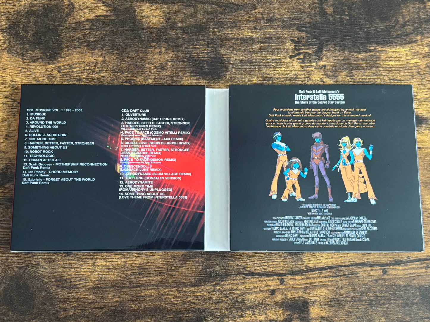 Daft Punk Musique Vol.1 1993–2005 2CD+DVD Set Interstella 5555 Leiji Matsumoto Limited Edition Box Set