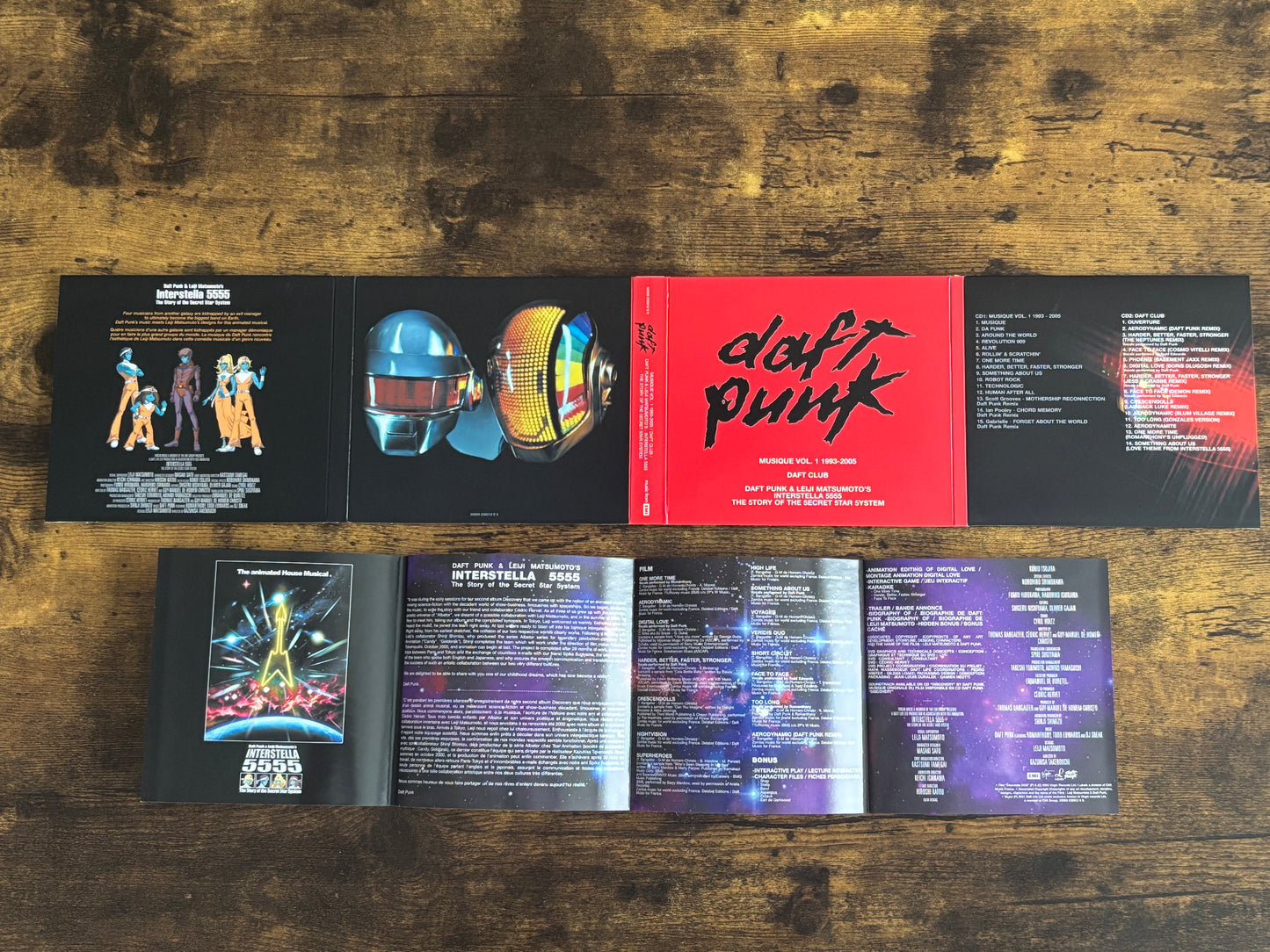 Daft Punk Musique Vol.1 1993–2005 2CD+DVD Set Interstella 5555 Leiji Matsumoto Limited Edition Box Set
