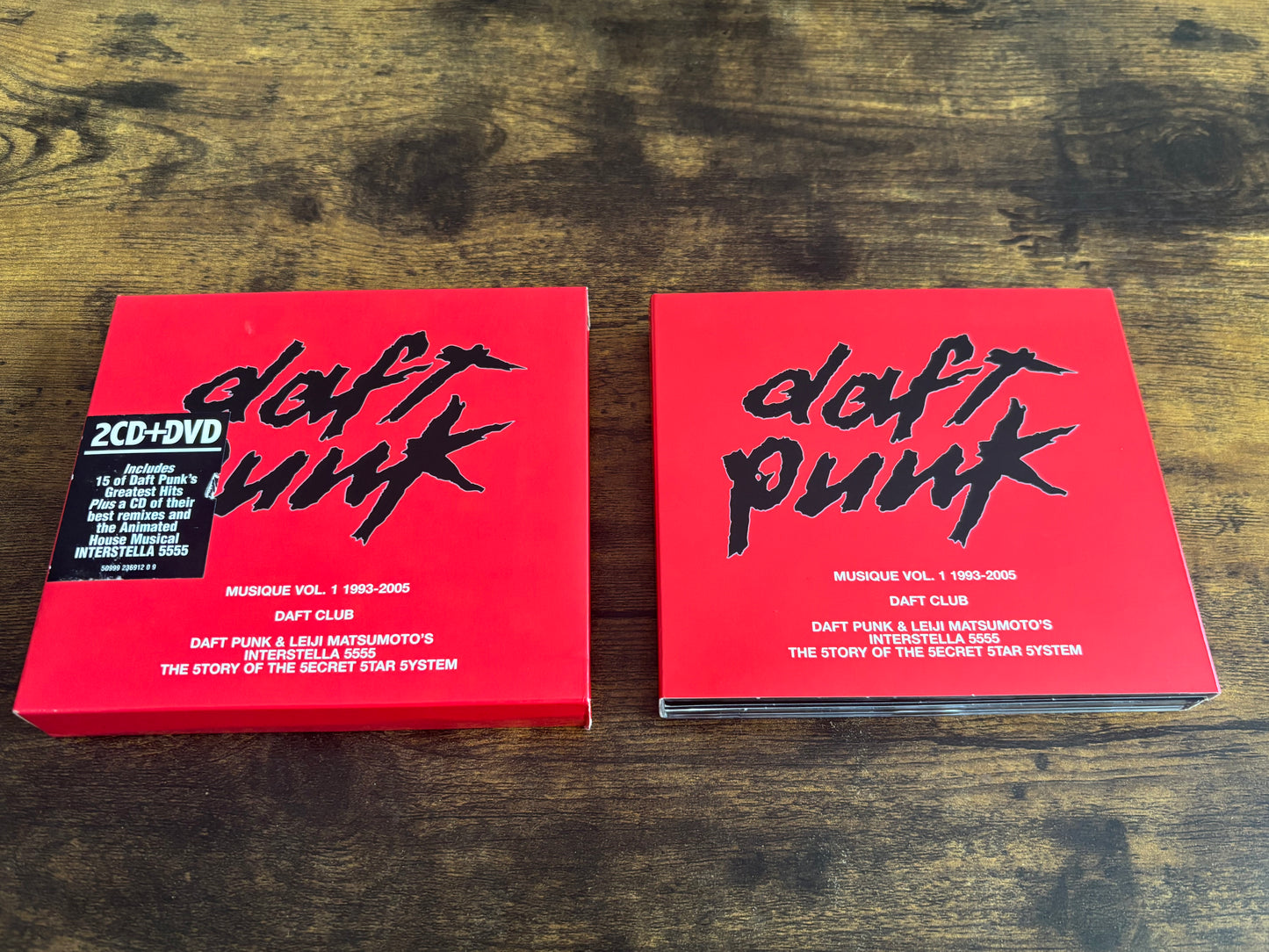 Daft Punk Musique Vol.1 1993–2005 2CD+DVD Set Interstella 5555 Leiji Matsumoto Limited Edition Box Set