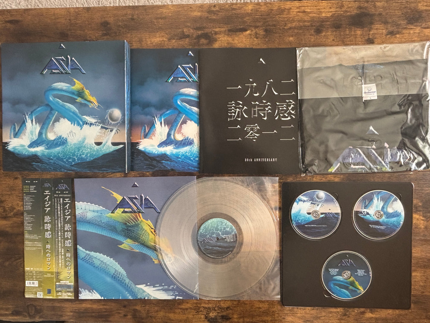 ASIA 30th Anniv Japan Box LP+CD+2DVD Roger Dean Art VQBD10112 w/ OBI & T-Shirt Limited Edition
