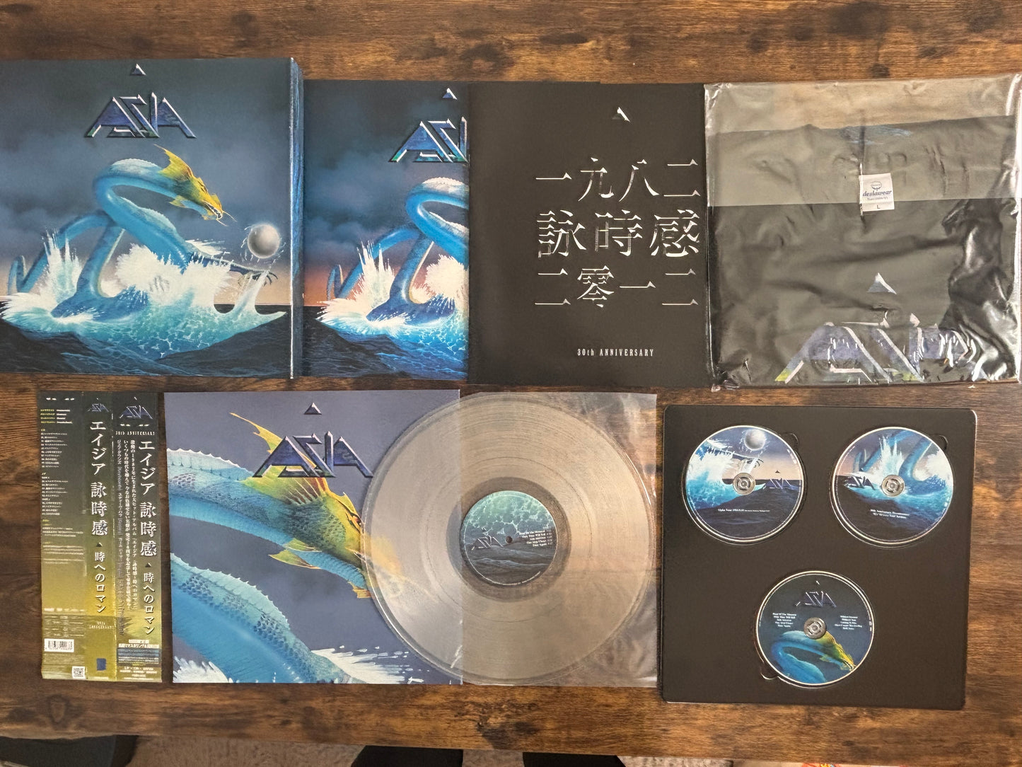 ASIA 30th Anniv Japan Box LP+CD+2DVD Roger Dean Art VQBD10112 w/ OBI & T-Shirt Limited Edition