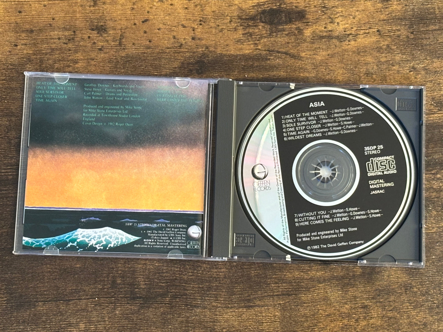 Asia Eijikan Japan 1st Press CD 35DP-25 CBS Sony 1982 Prog Rock Rare w/ OBI