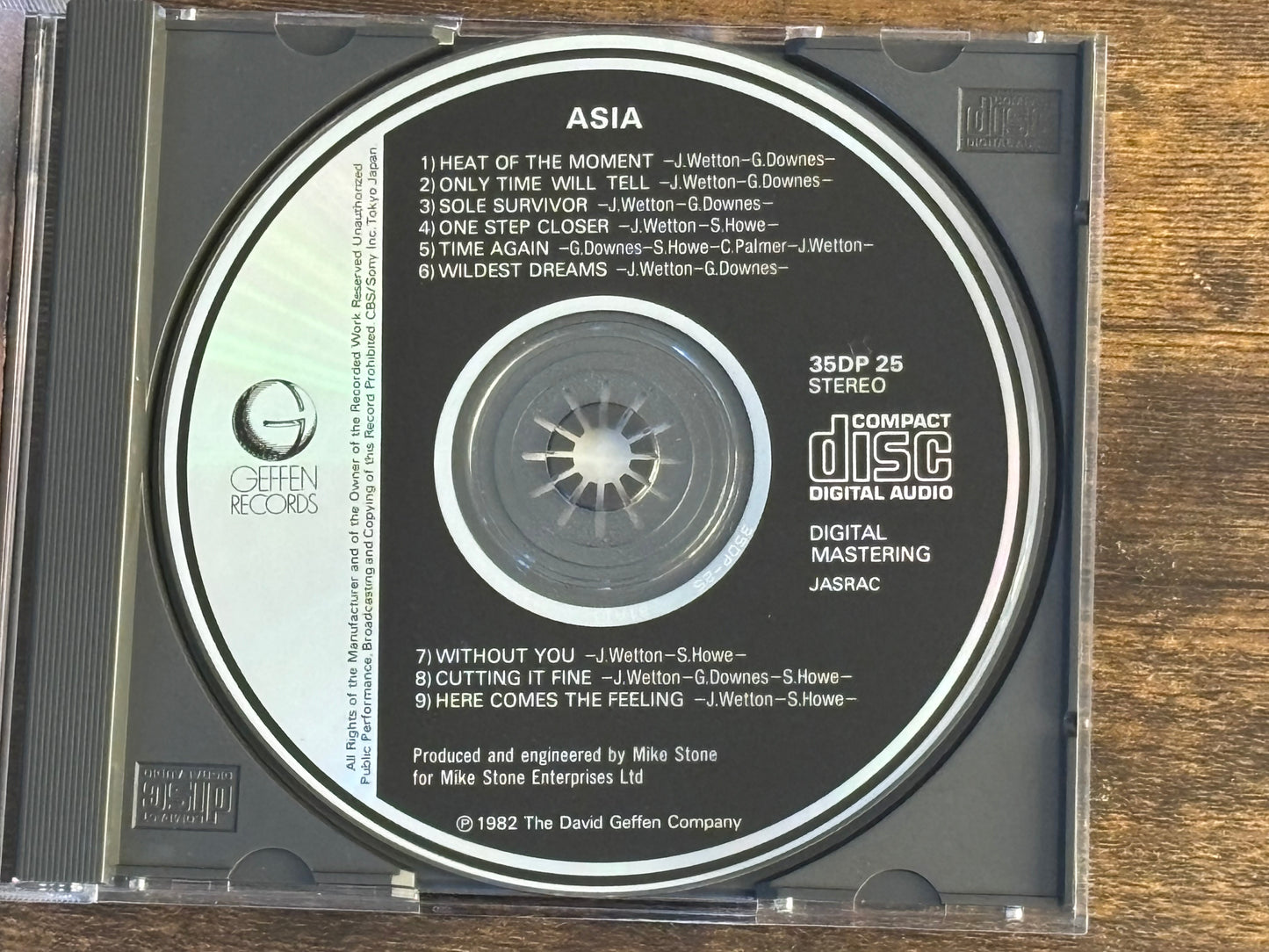 Asia Eijikan Japan 1st Press CD 35DP-25 CBS Sony 1982 Prog Rock Rare w/ OBI