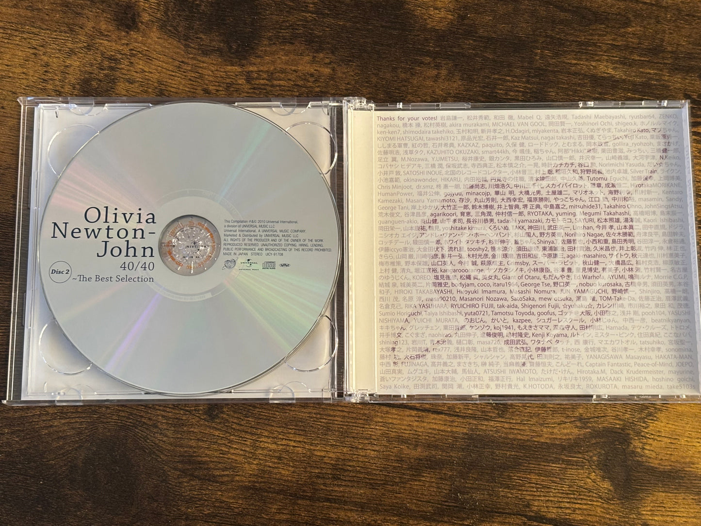 Olivia Newton-John 40/40 The Best Selection 2CD 2010 Japan SHM-CD UICY-91707/8 Bonus Track