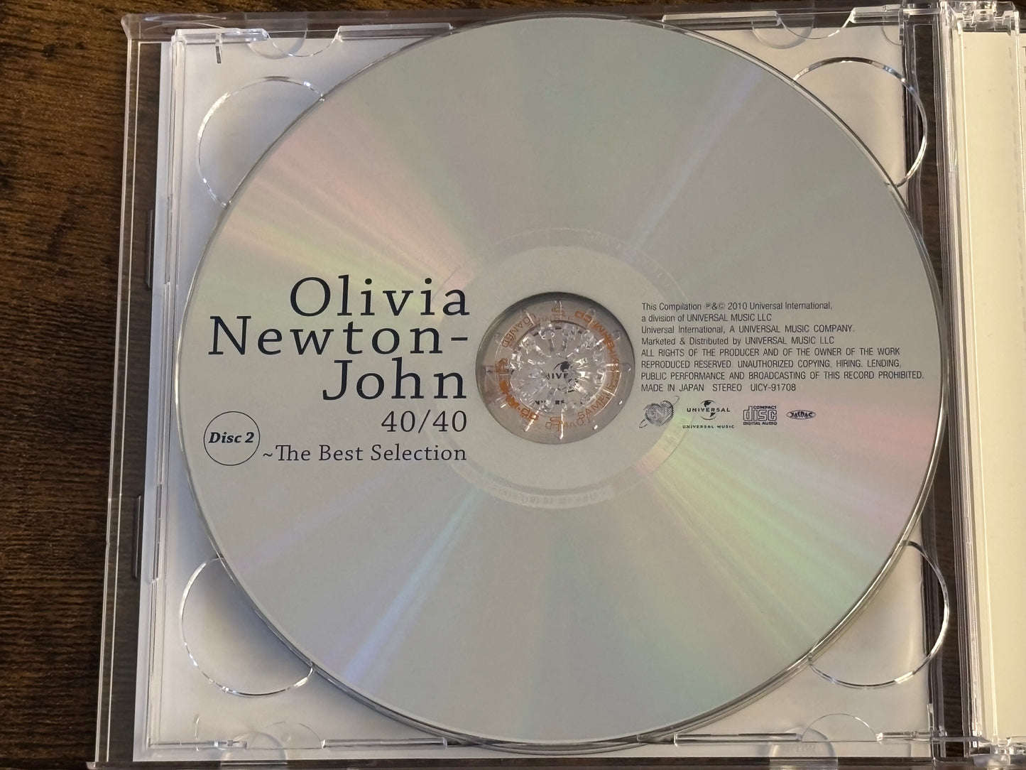 Olivia Newton-John 40/40 The Best Selection 2CD 2010 Japan SHM-CD UICY-91707/8 Bonus Track