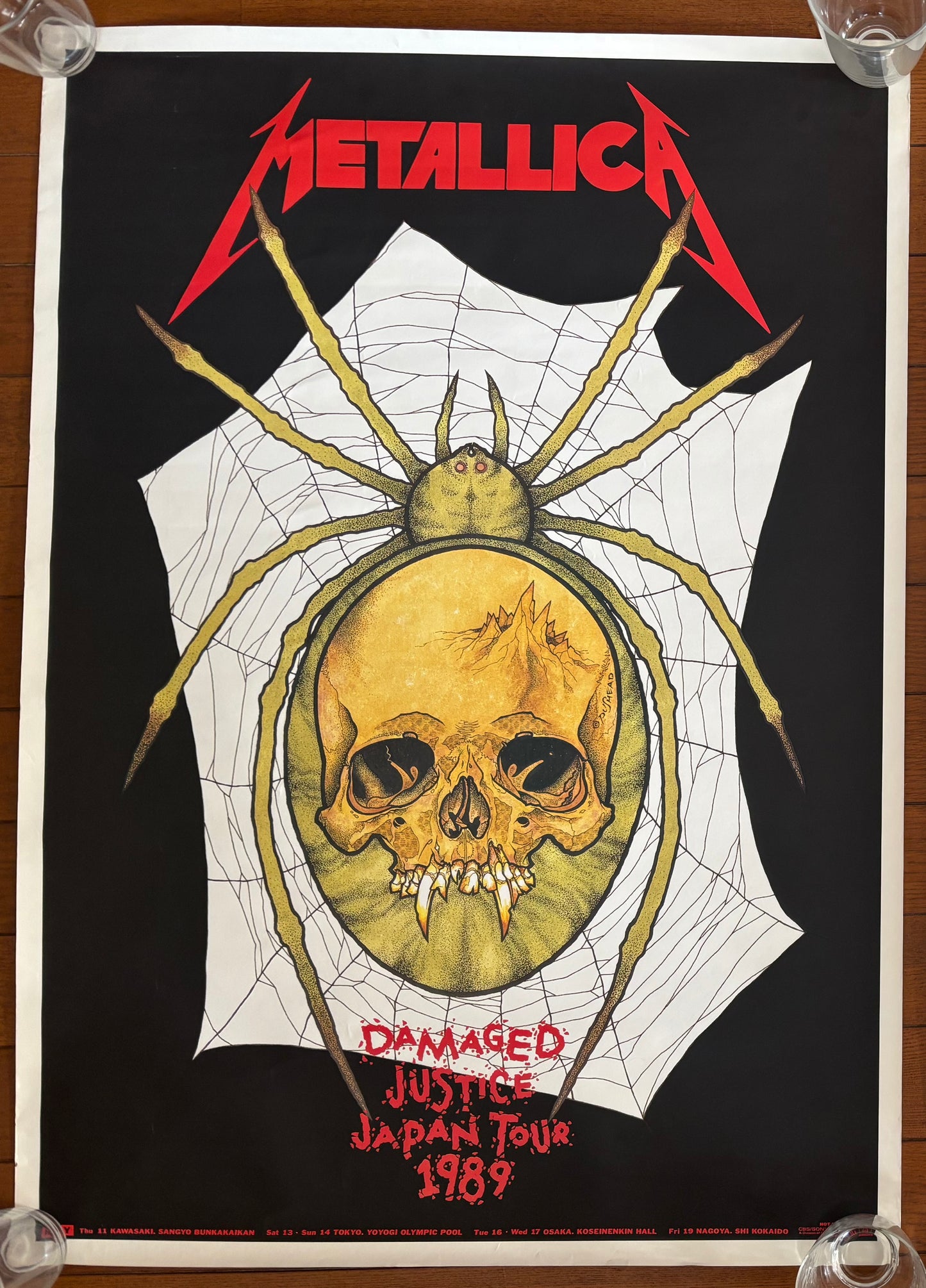 Metallica 1989 Japan Tour Posters Set of 2 Pushead Promo A1 Spider Katana Fuji Vintage Memorabilia