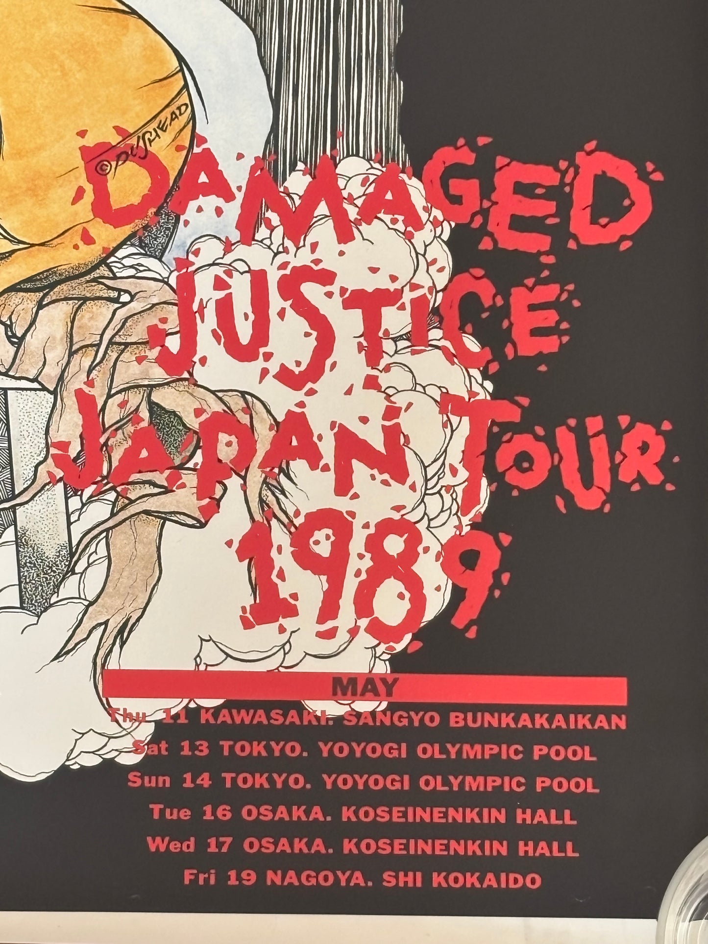 Metallica 1989 Japan Tour Posters Set of 2 Pushead Promo A1 Spider Katana Fuji Vintage Memorabilia