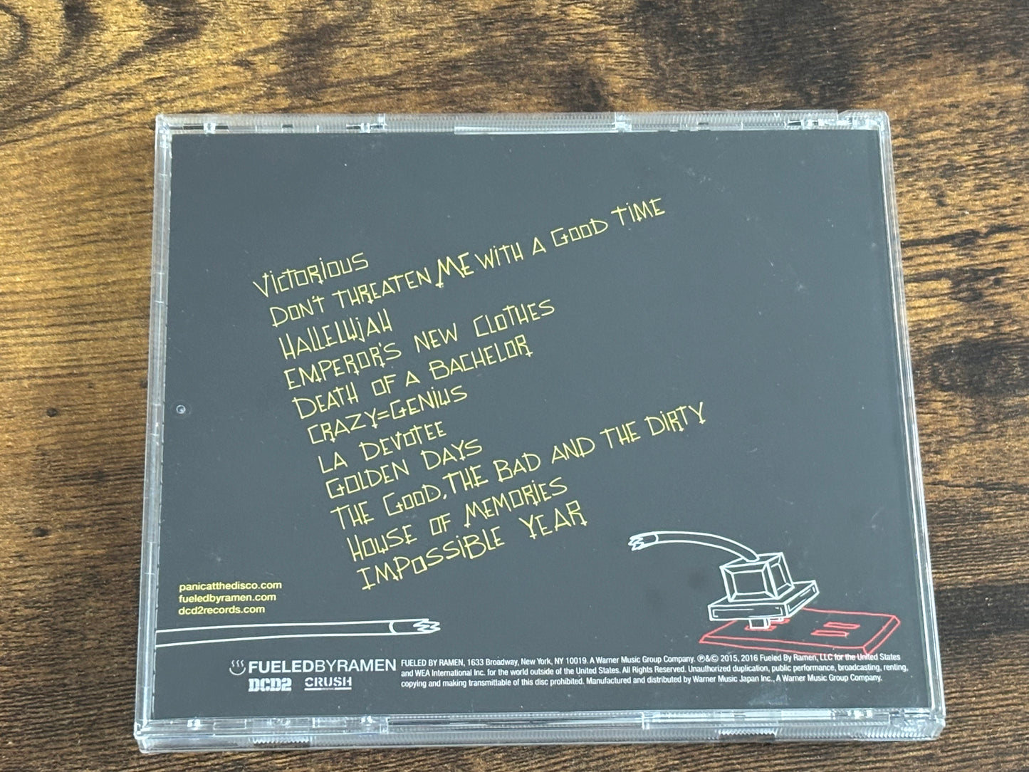 Panic At The Disco Death Of A Bachelor Japan CD WPCR-17052 Autograph Signed Brendon Urie 2016