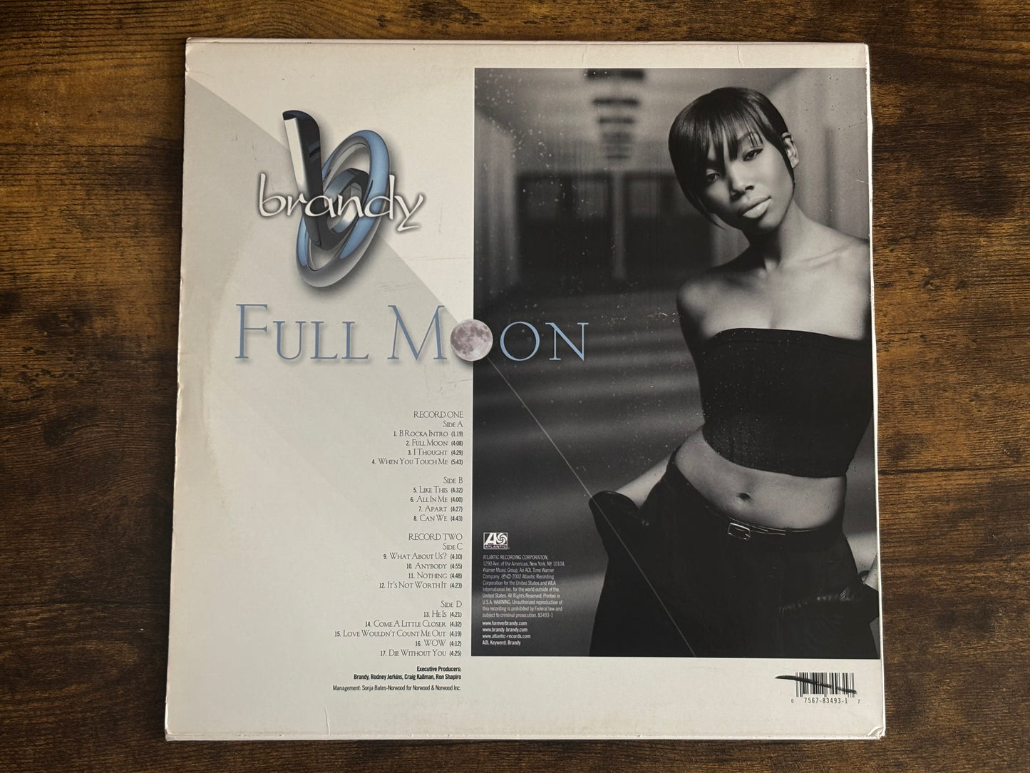 BRANDY Full Moon 12" Vinyl Atlantic Record 2LP US Original Edition 2002 R&B