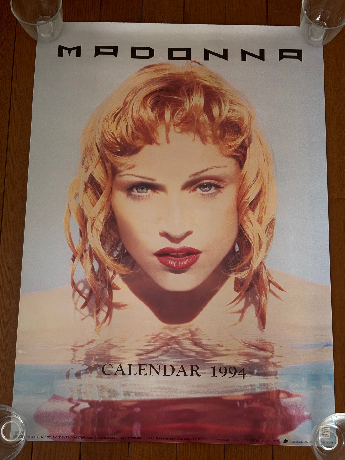 Madonna Calendar 1994 Cover Only Japan Promo Large Poster 20x29 inches Vintage Memorabilia