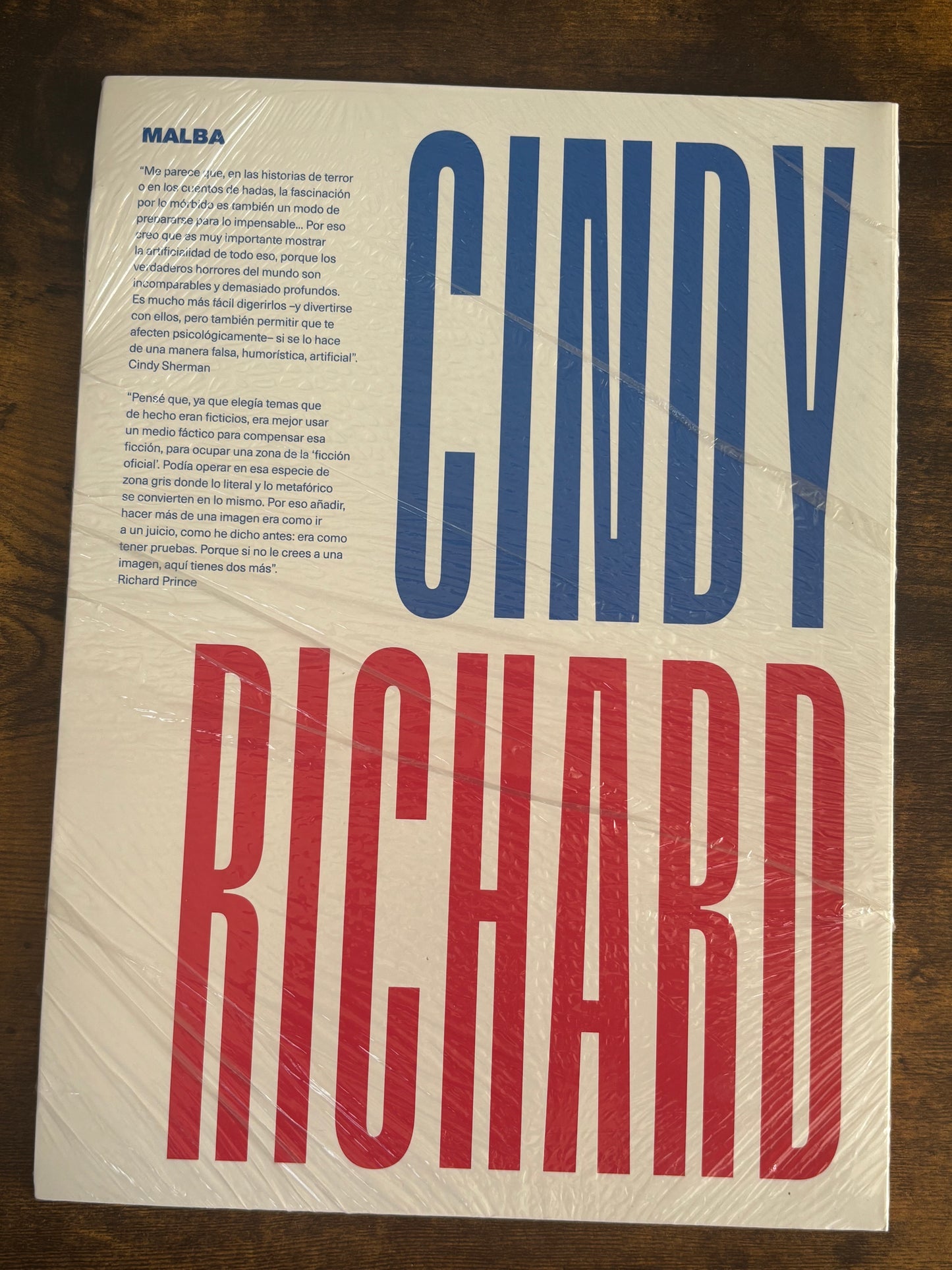 Cindy Sherman Richard Prince Art Book 2018 Exhibition Catalog Malba Argentina Spanish Edition