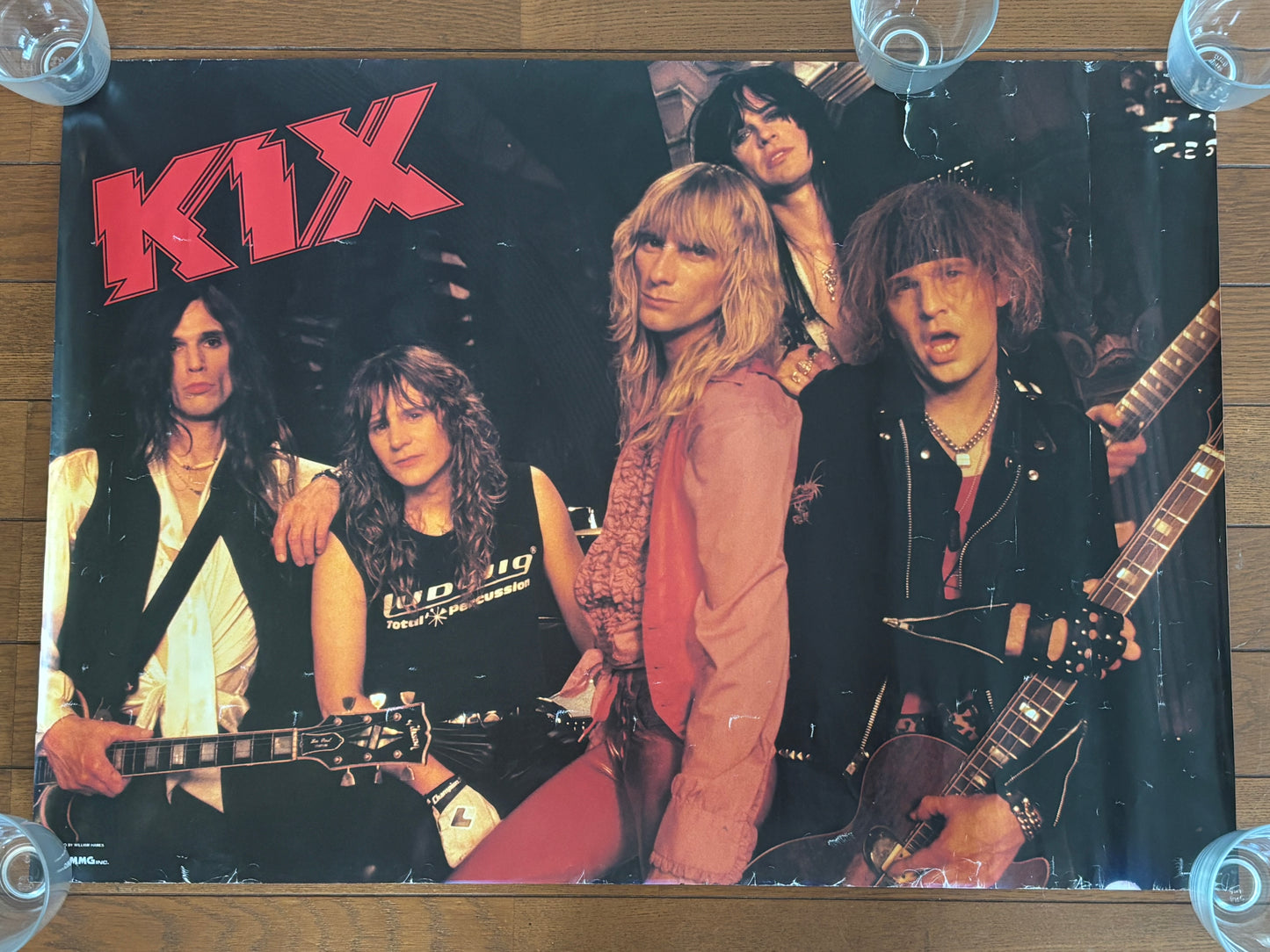 KIX Band Promo Poster 1980s Atlantic Records Hard Rock B2 Size 20 x 28 inch Vintage Memorabilia