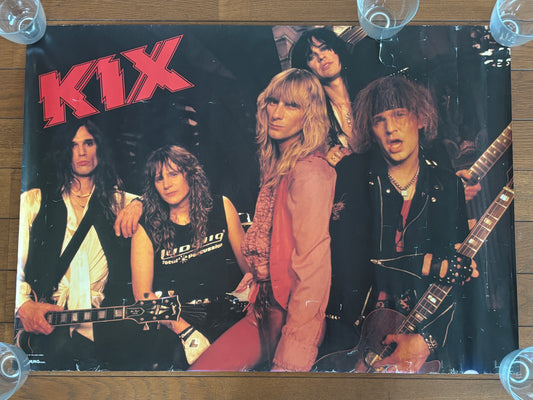 KIX Band Promo Poster 1980s Atlantic Records Hard Rock B2 Size 20 x 28 inch Vintage Memorabilia
