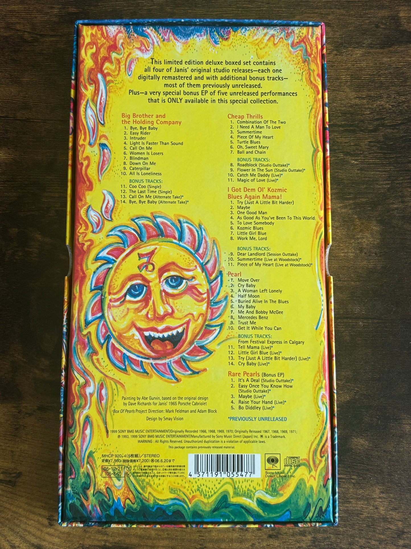 Janis Joplin Box of Pearls 5 CD Box Set 2006 Japan Complete Limited Edition Paper Sleeve