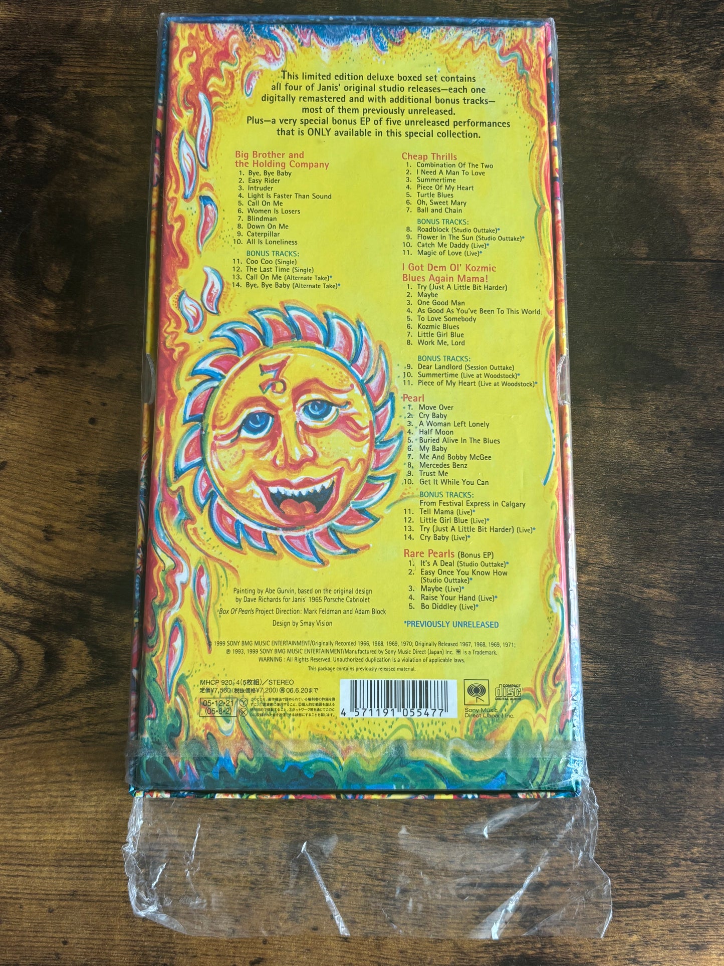 Janis Joplin Box of Pearls 5 CD Box Set 2006 Japan Complete Limited Edition Paper Sleeve