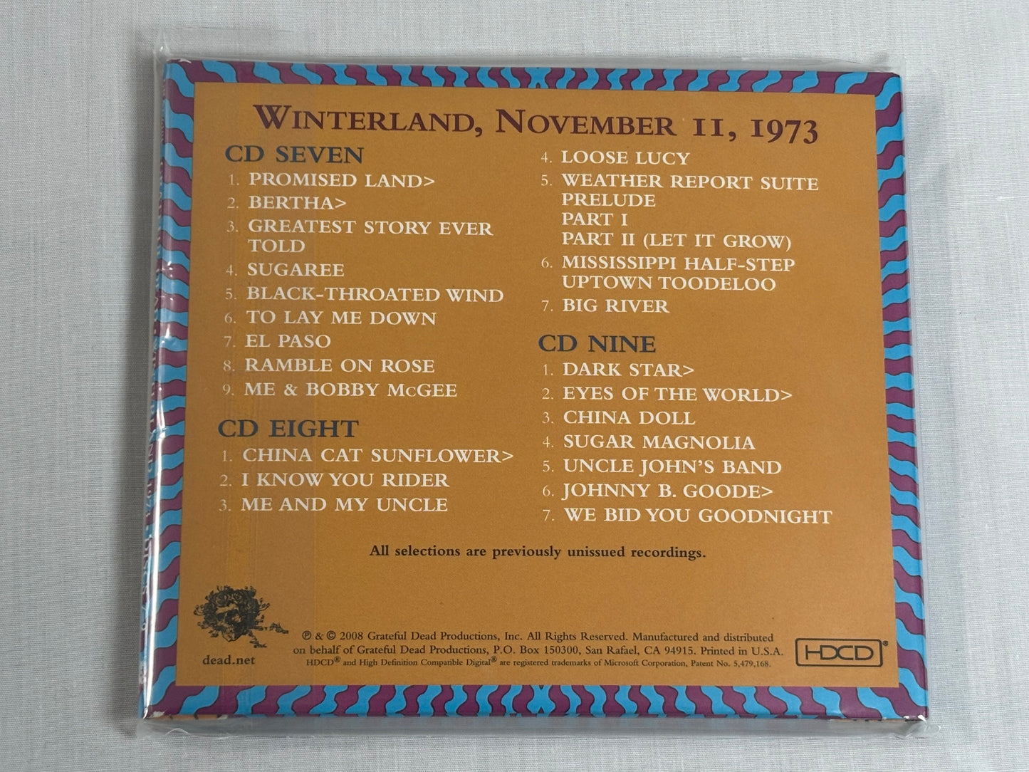 Grateful Dead Winterland 1973 The Complete Recordings November 9 10 11 9CD Box Set