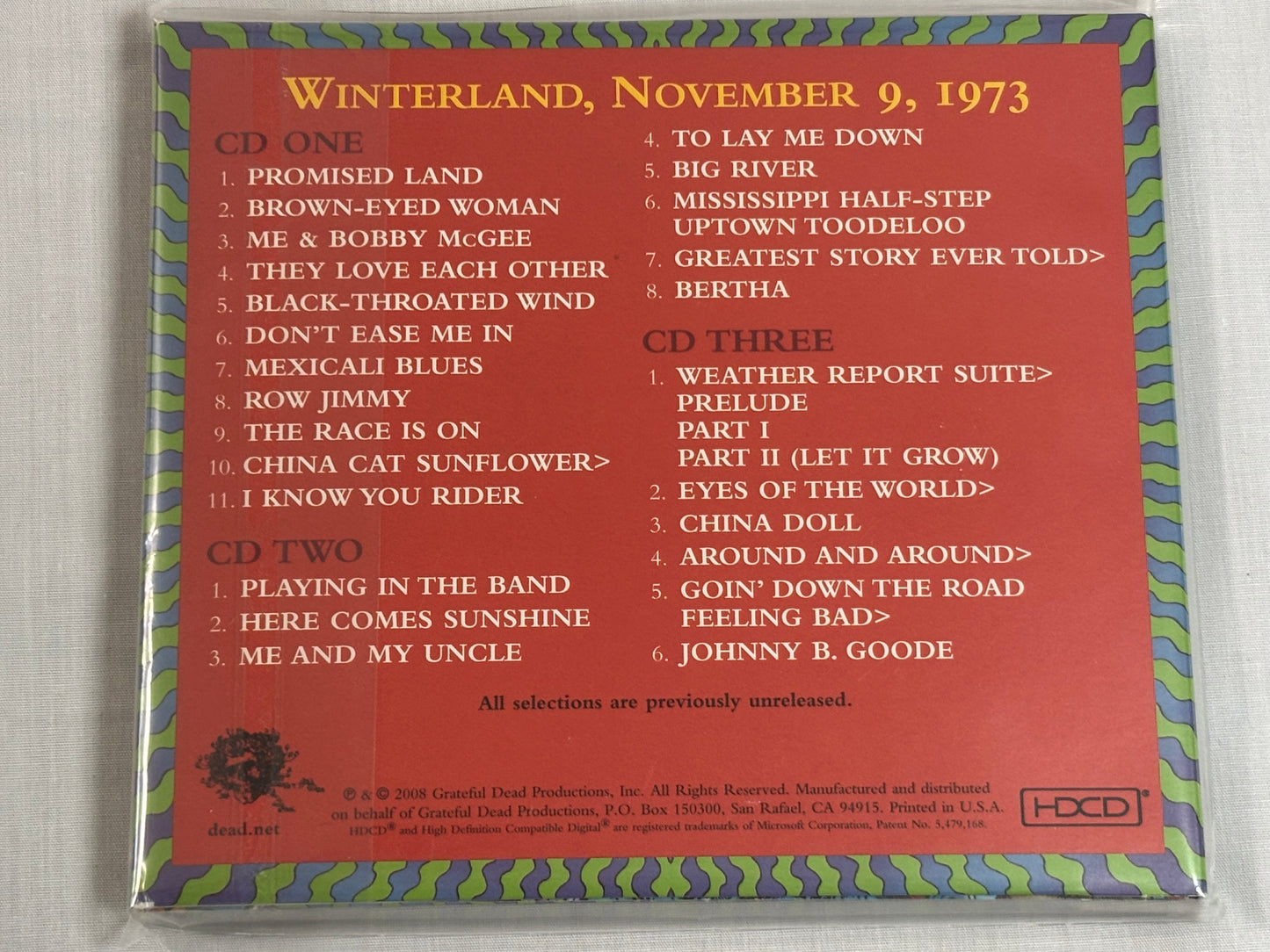 Grateful Dead Winterland 1973 The Complete Recordings November 9 10 11 9CD Box Set