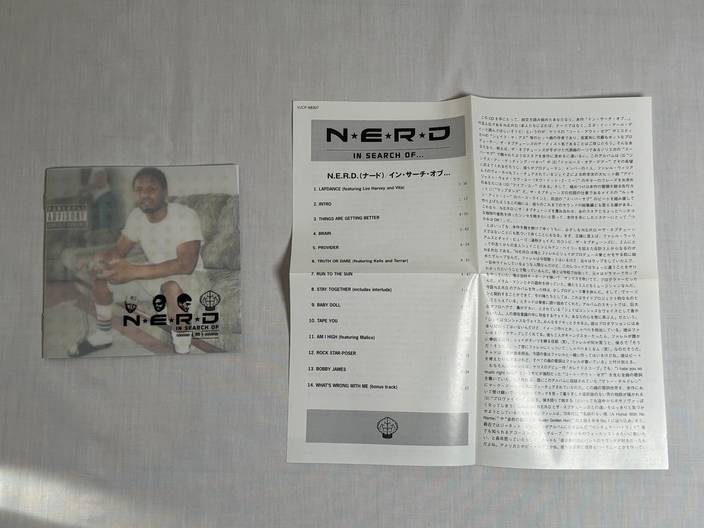 N.E.R.D In Search Of Electronic Version Japan CD w/ OBI VJCP-68307 2001 Bonus Track