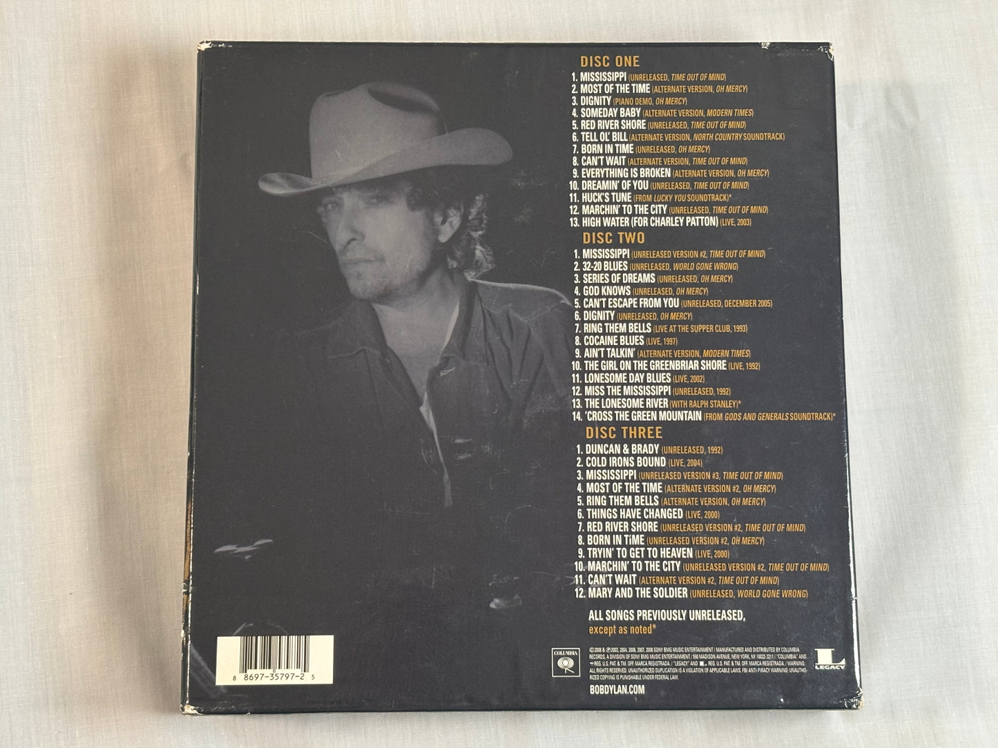 Bob Dylan Tell Tale Signs Bootleg Series Vol 8 Deluxe 3CD Box Set US Columbia Legacy