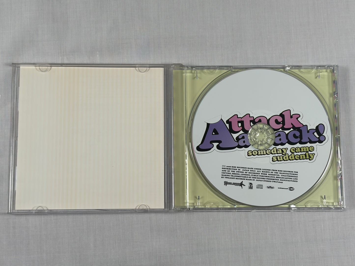 Attack Attack! Someday Came Suddenly Japan CD 2008 Rise Records w/ OBI Bonus Track Enhanced